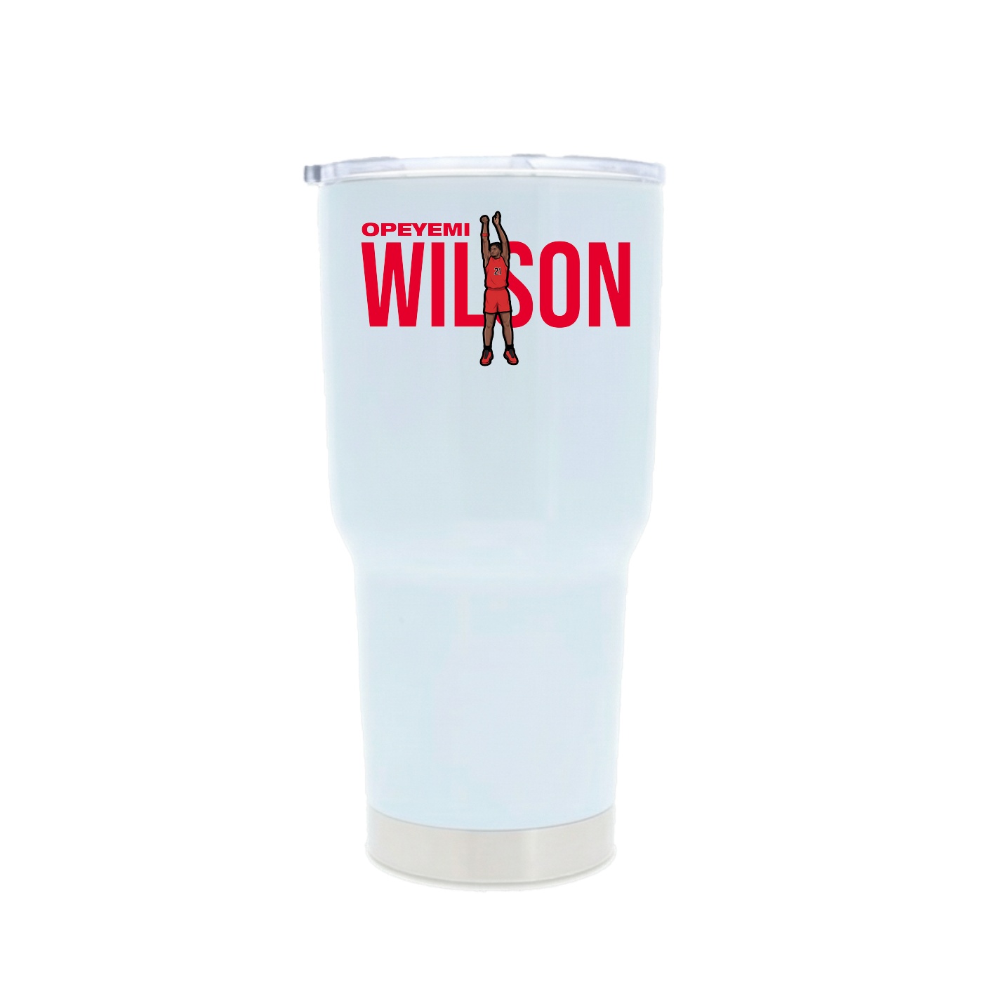 30oz Stainless Steel Tumbler — Player Name in White