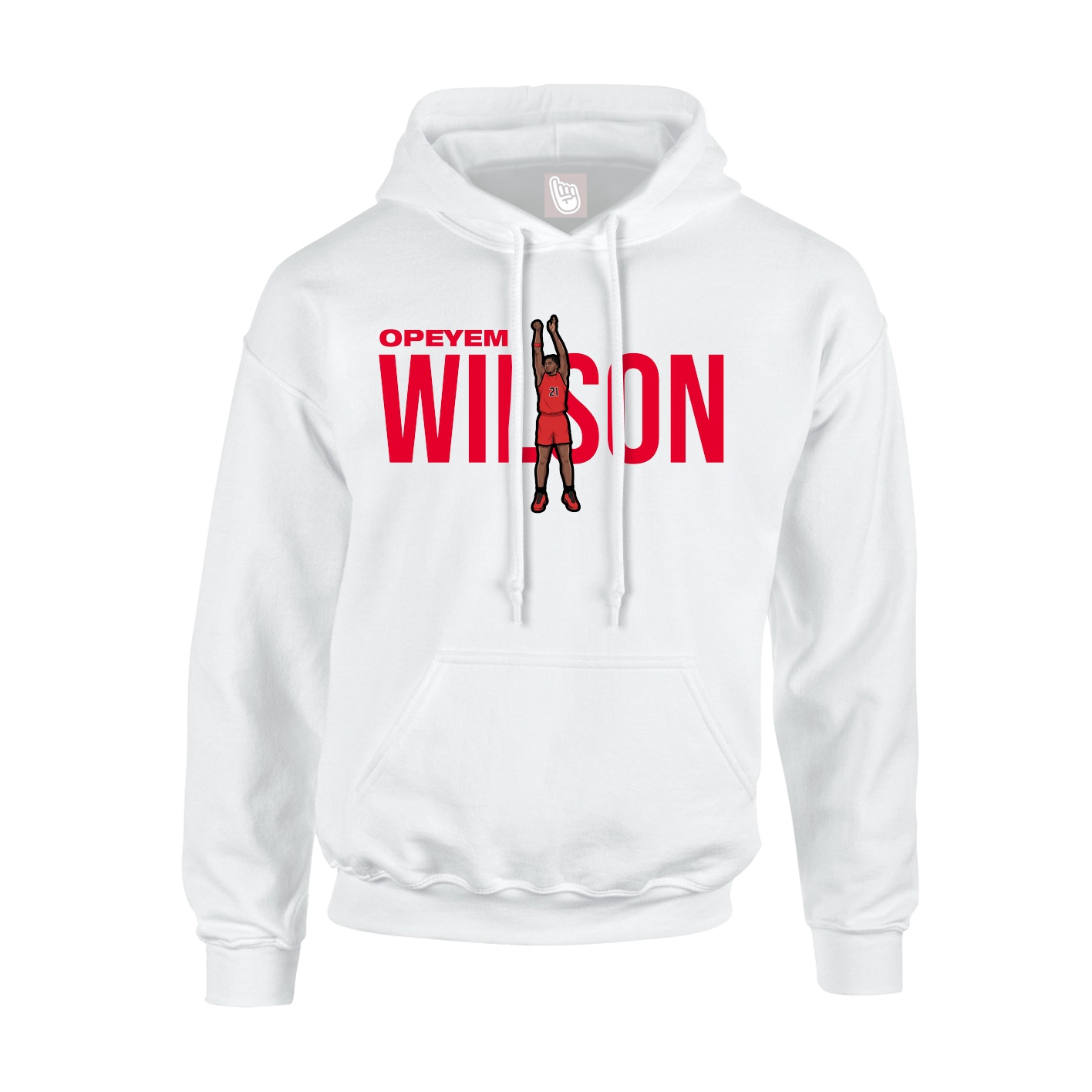 Youth Hoodie — Player Name in White