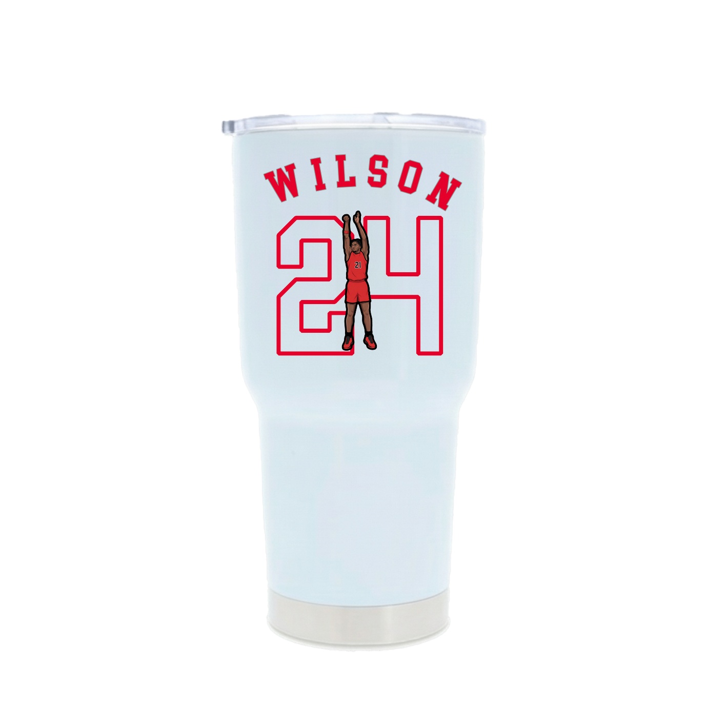 30oz Stainless Steel Tumbler — Shirsey Arch in White