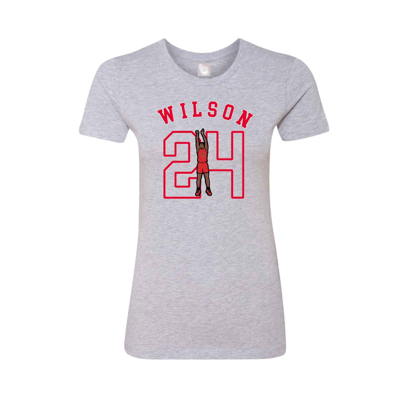 Fitted Women's Tee — Shirsey Arch in Grey