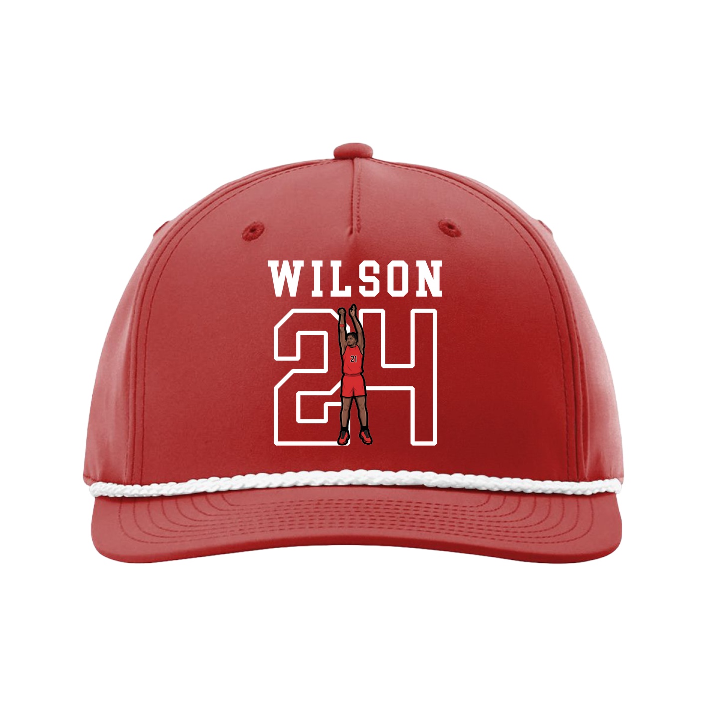 Five-Panel Classic Rope Cap — Shirsey in Red