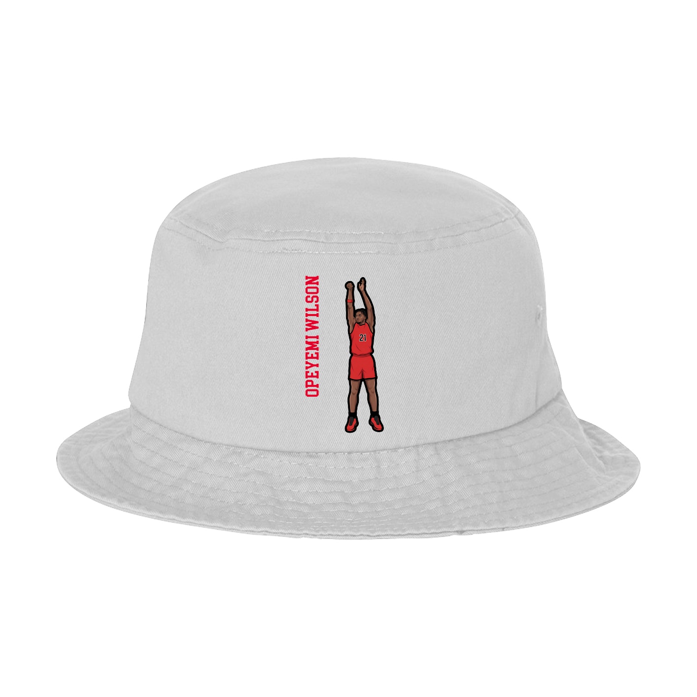 Bucket Cap — Name Vertical in White