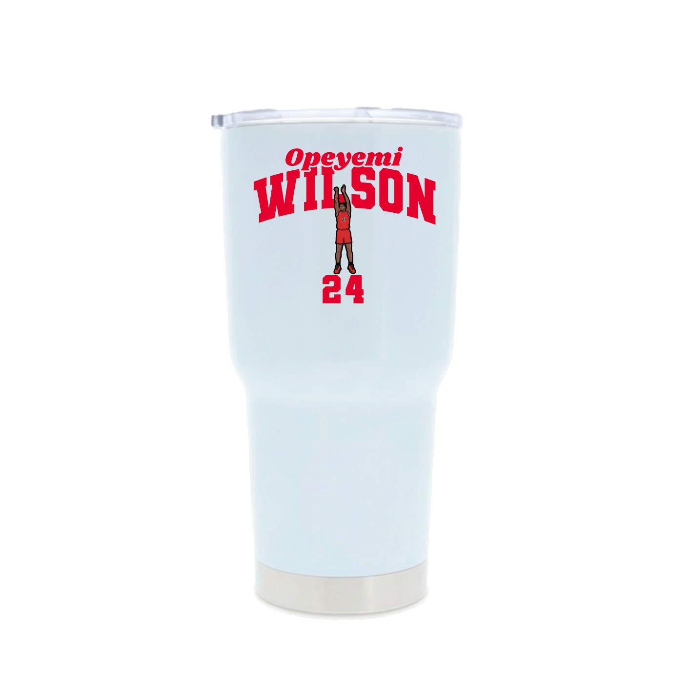 30oz Stainless Steel Tumbler — Signature Arch in White