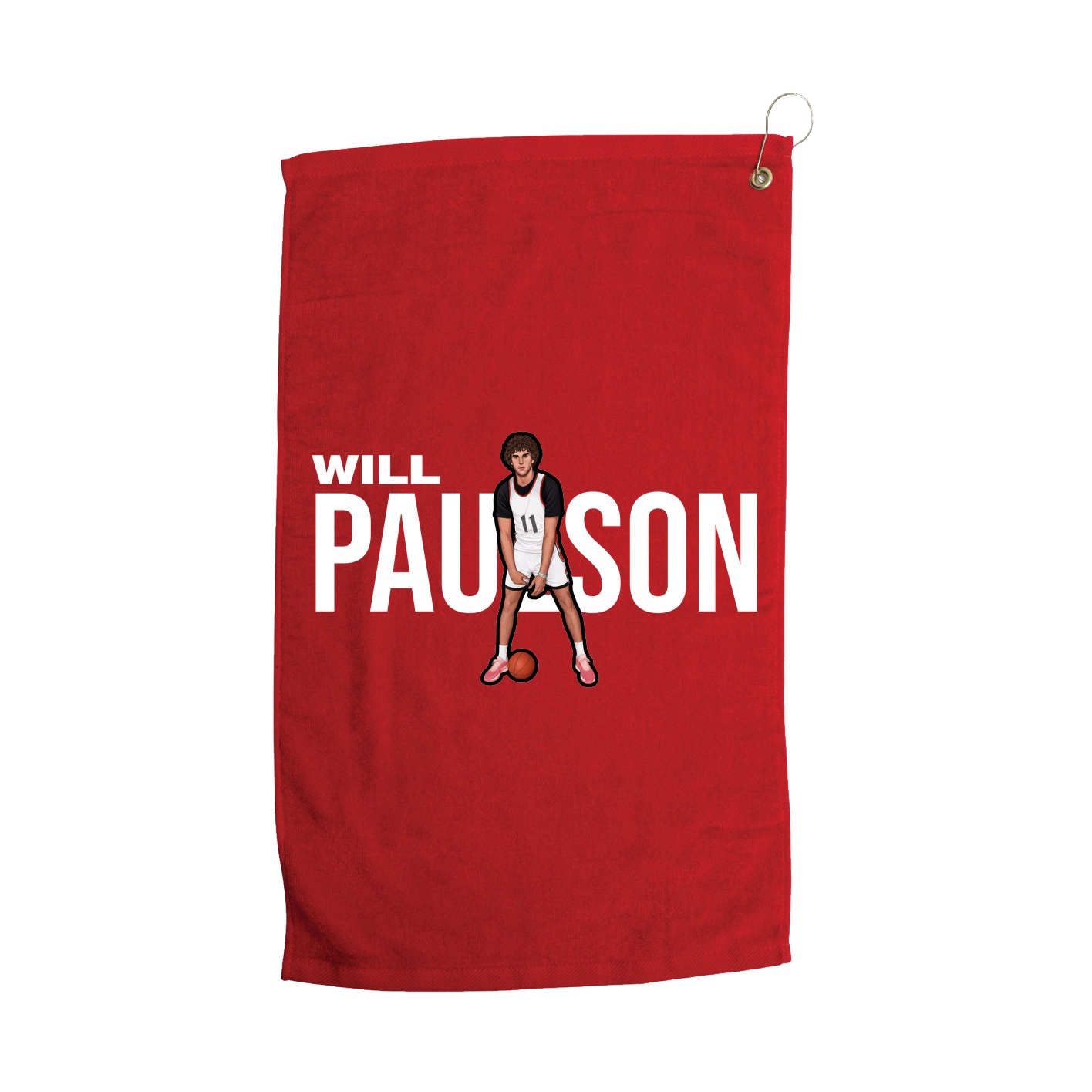 Golf Towel — Player Name in Red