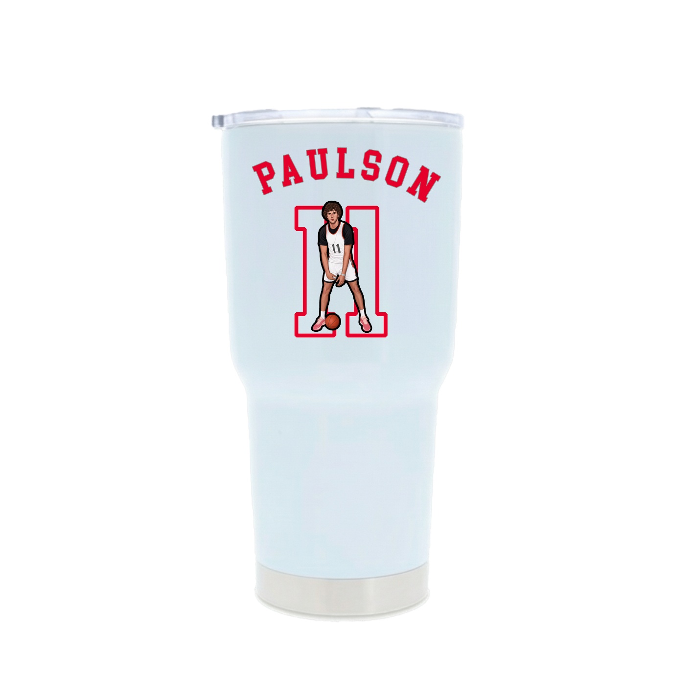 30oz Stainless Steel Tumbler — Shirsey Arch in White