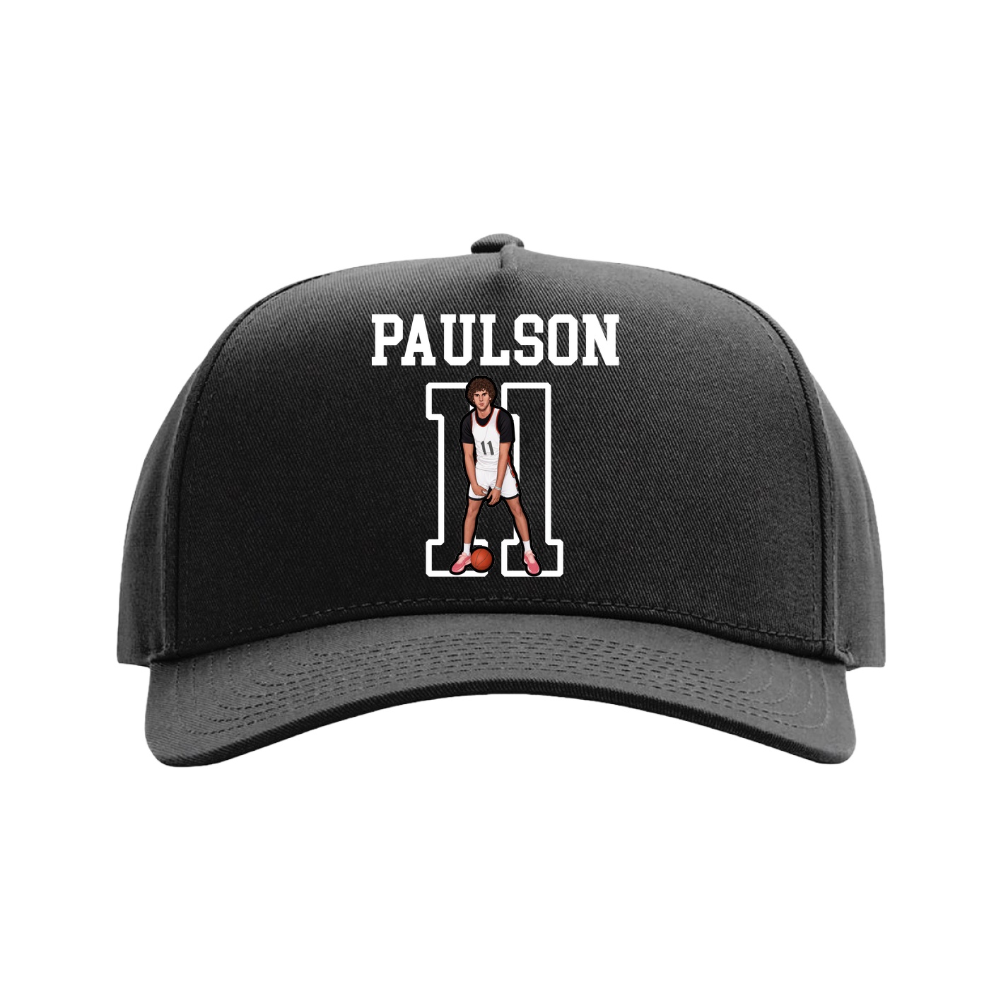 Full Fabric Five-Panel Champ Cap — Shirsey in Black