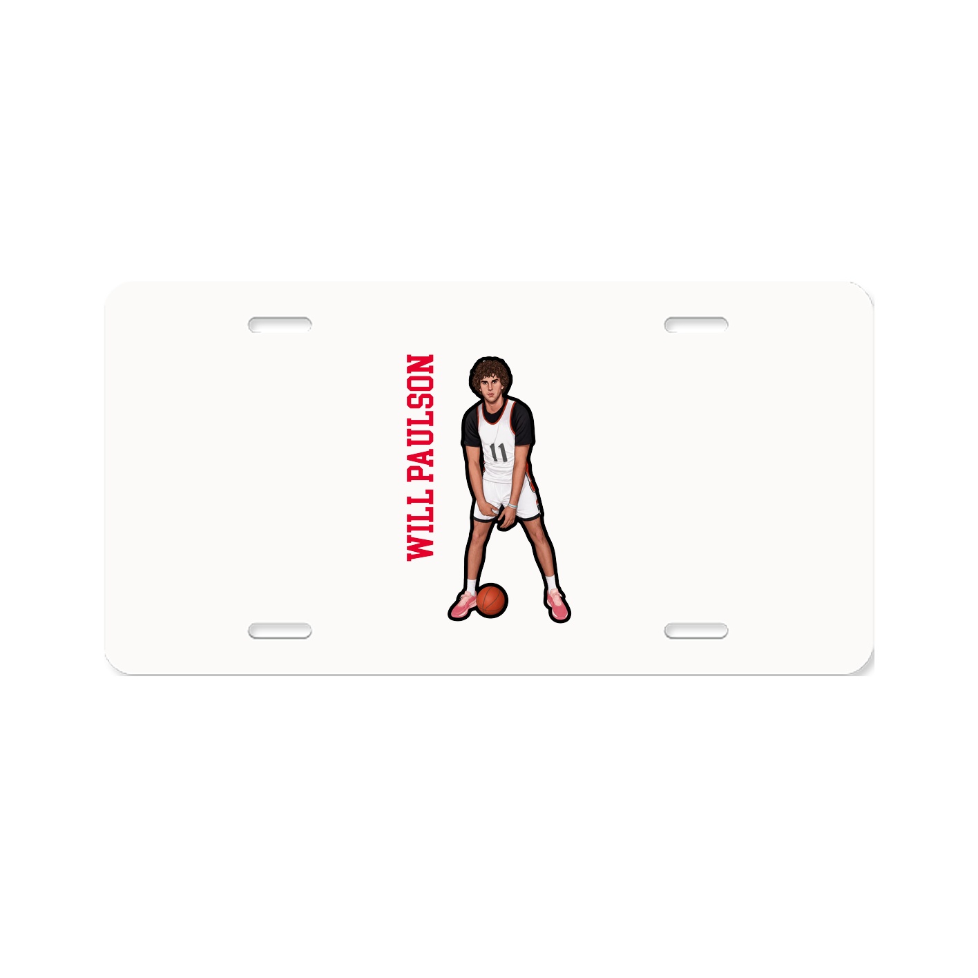 License Plate — Name Vertical in Classic