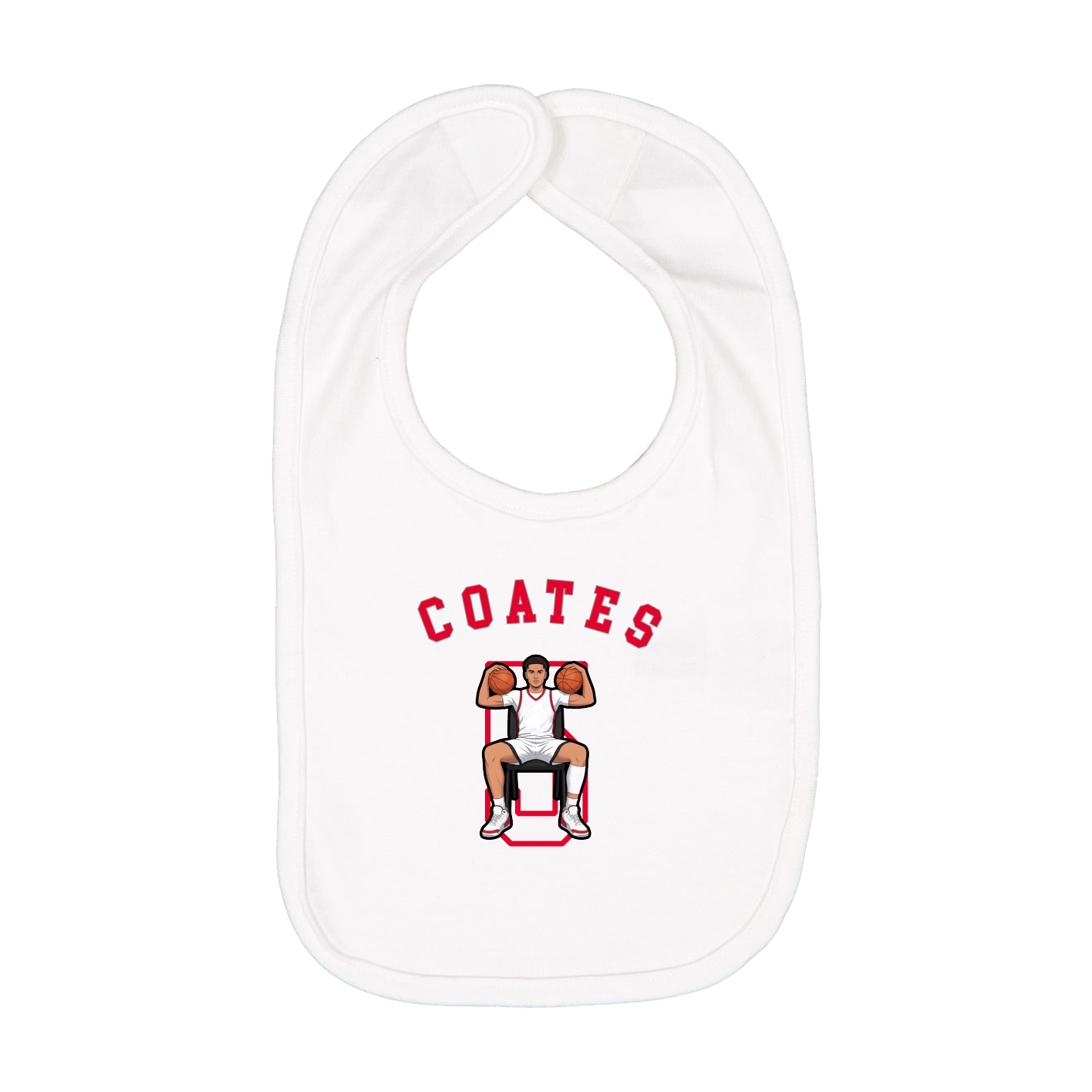 Infant Bib — Shirsey Arch in White