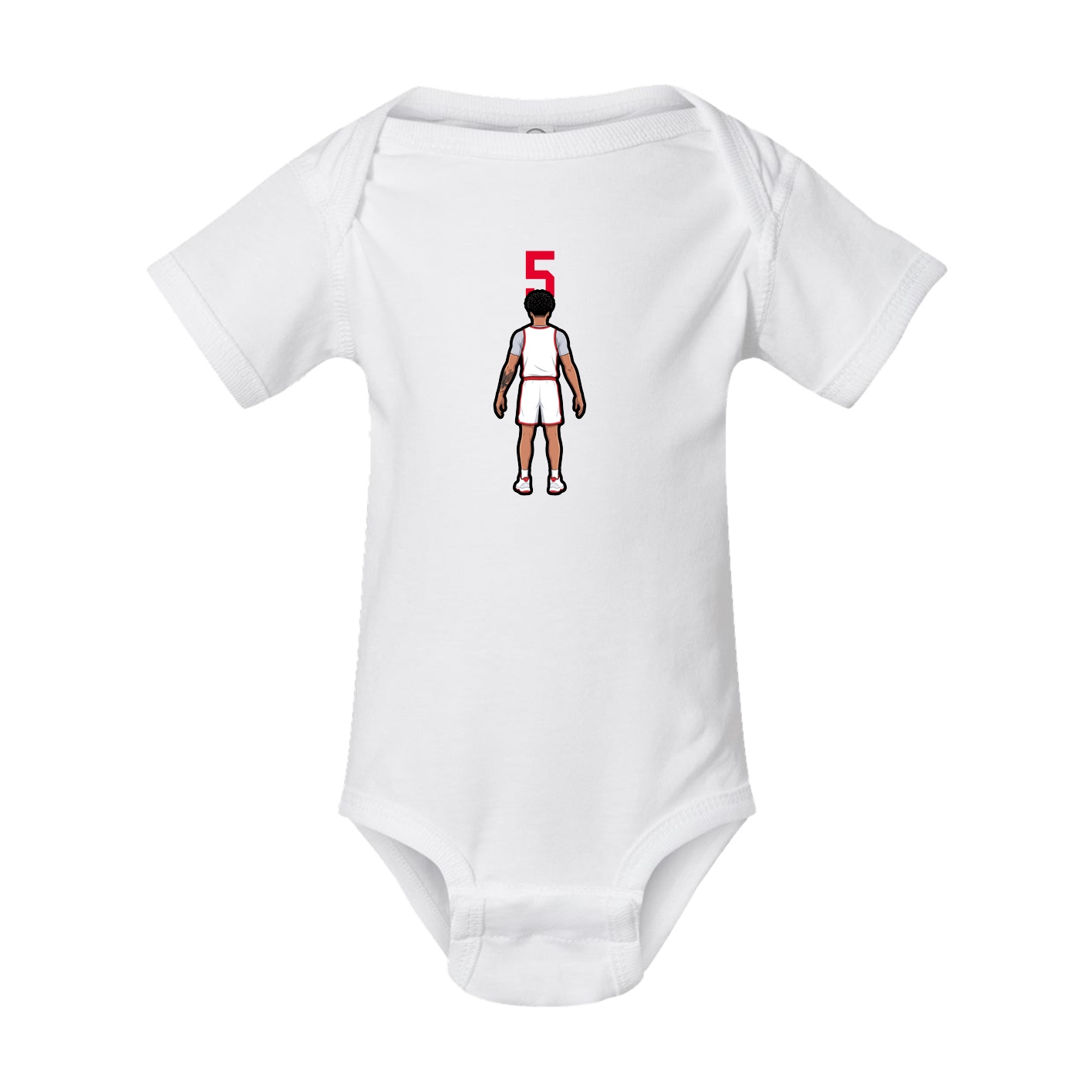 Baby Onesie — Number Top in White