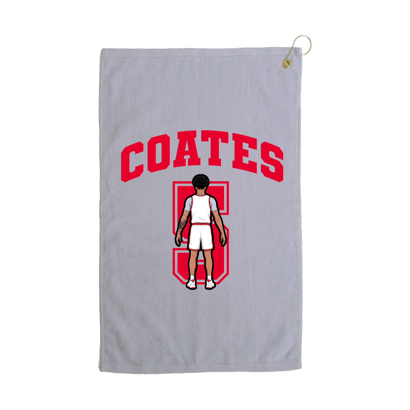 Golf Towel — Number in Grey