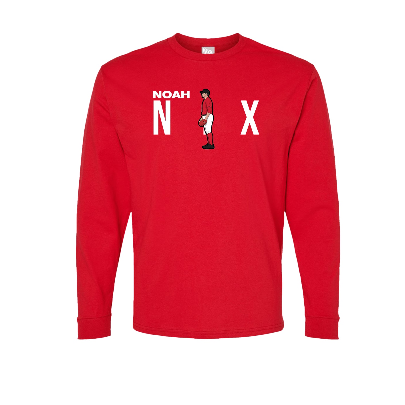 Long Sleeve Tee — Player Name in Red