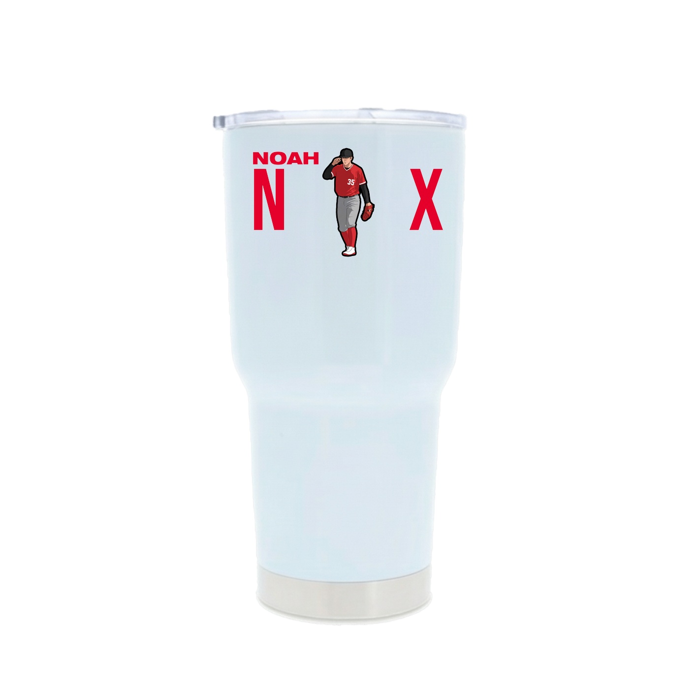 30oz Stainless Steel Tumbler — Player Name in White