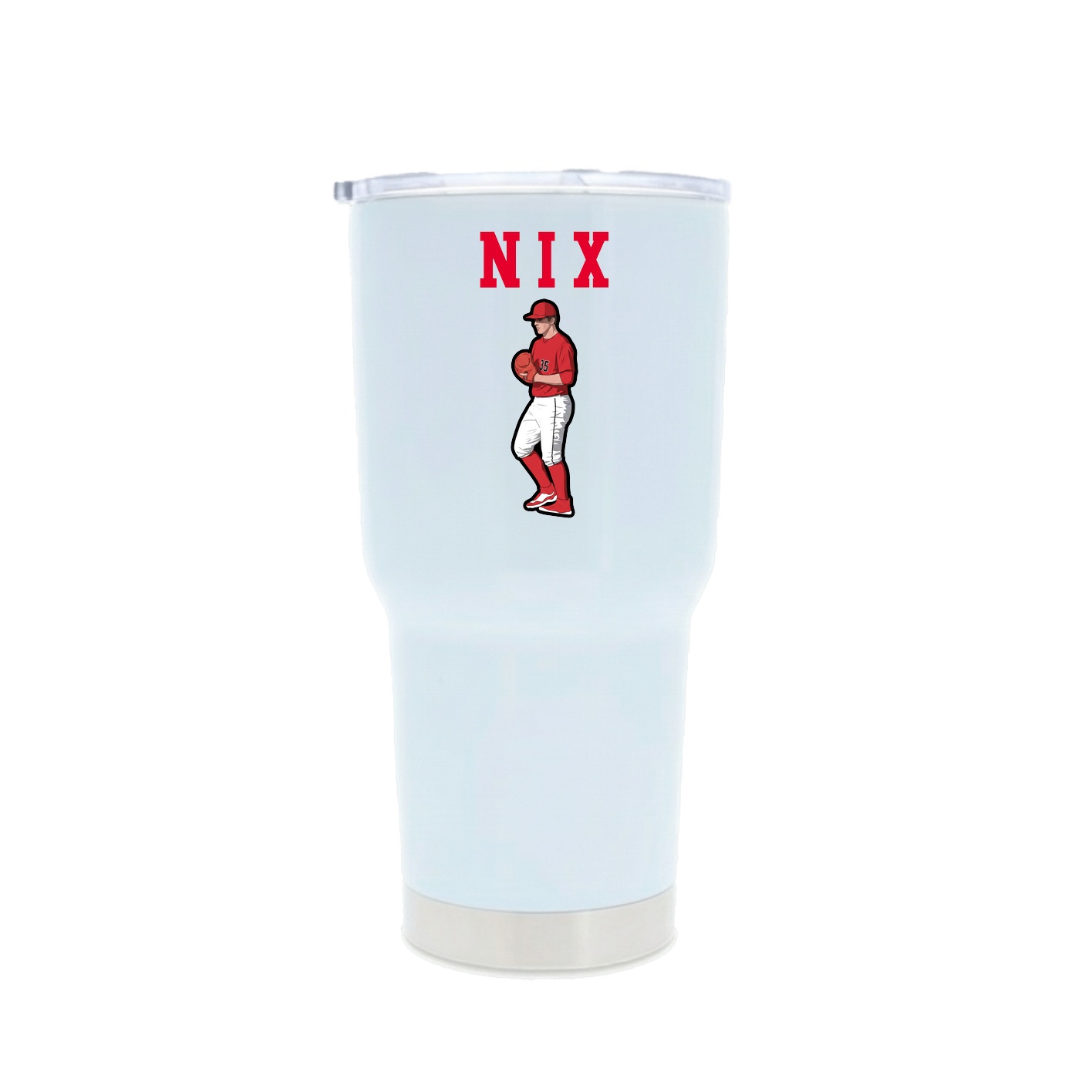 30oz Stainless Steel Tumbler — Shirsey in White