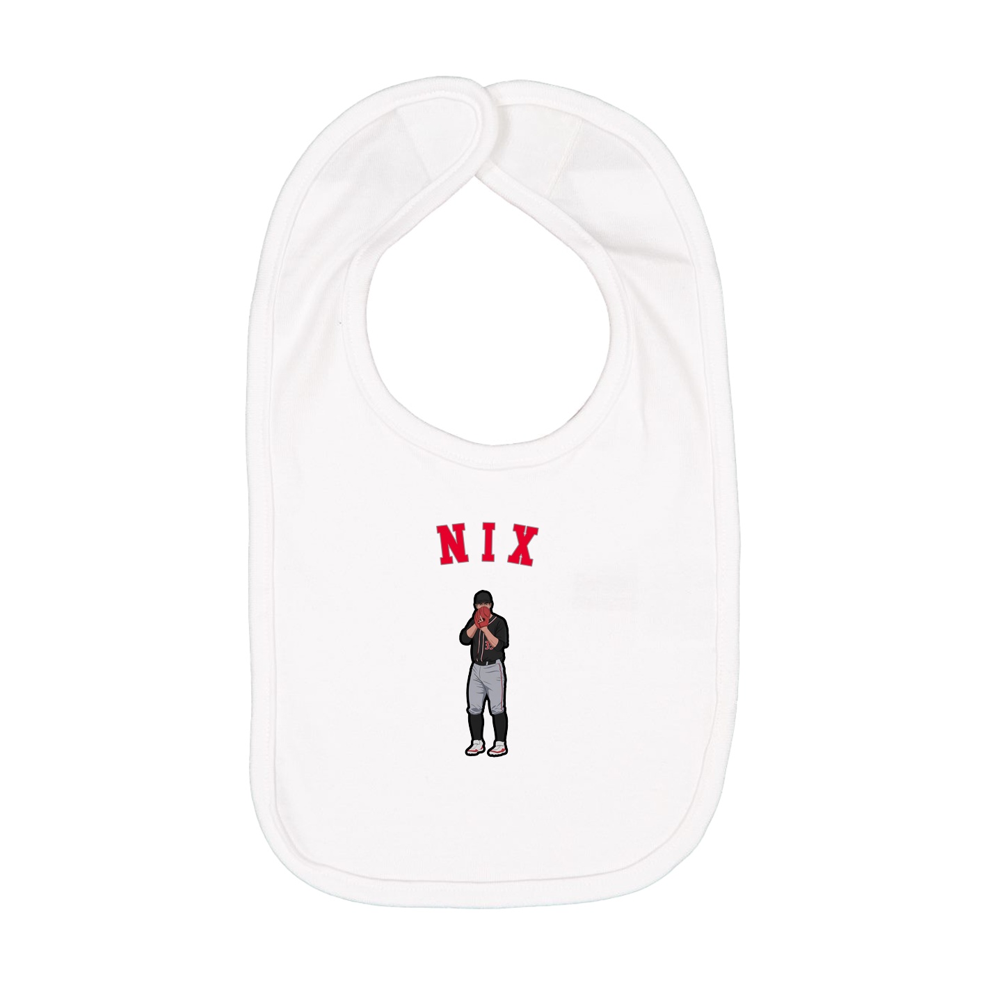 Infant Bib — Shirsey Arch in White