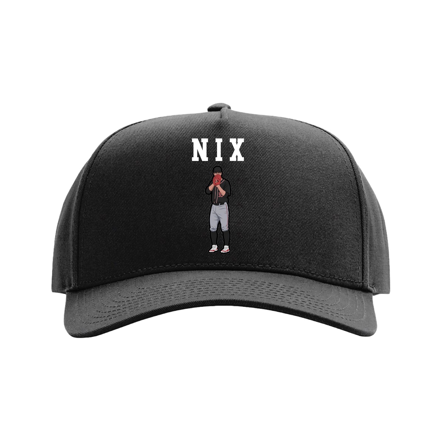 Full Fabric Five-Panel Champ Cap — Shirsey in Black