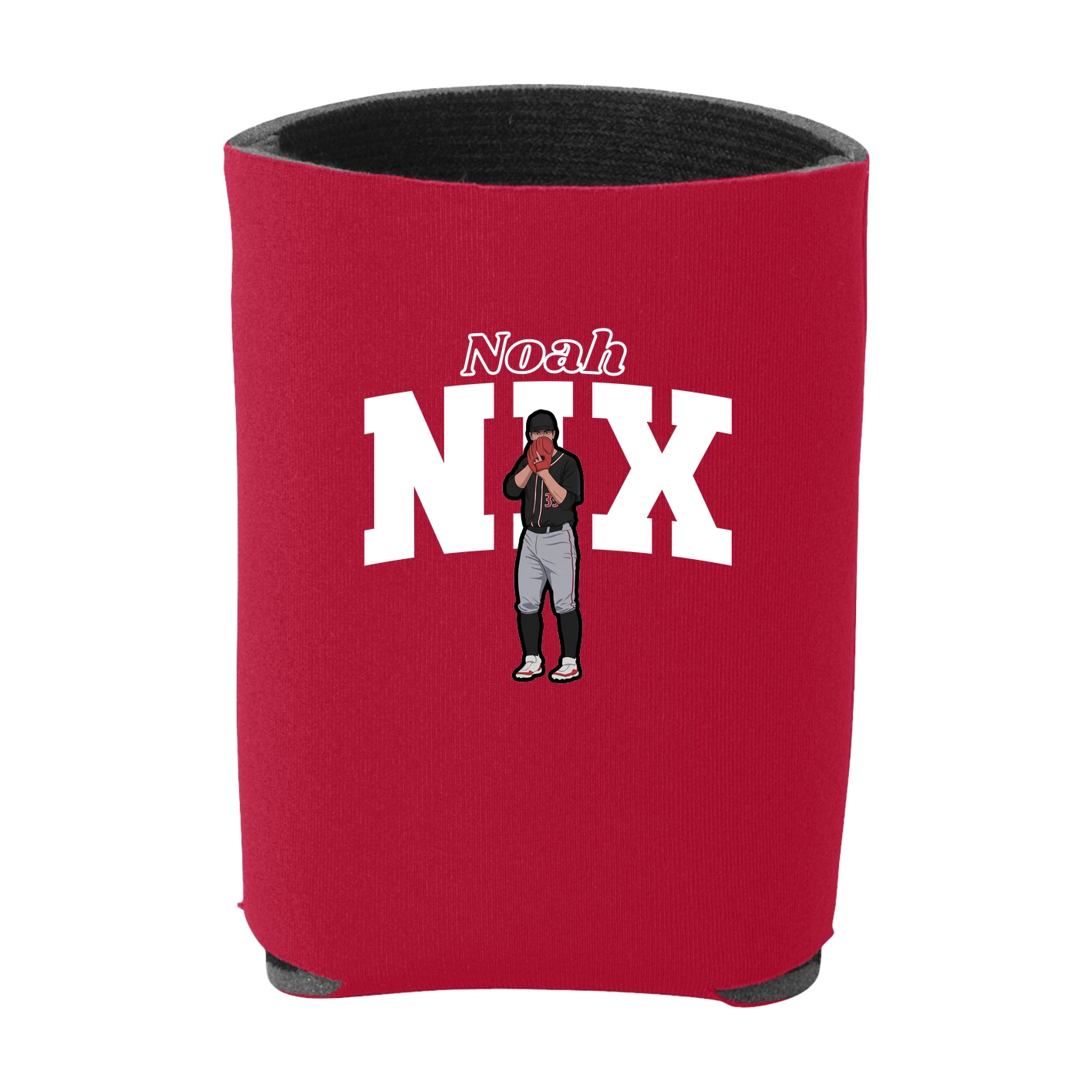 Can Holder — Name Arch in Red