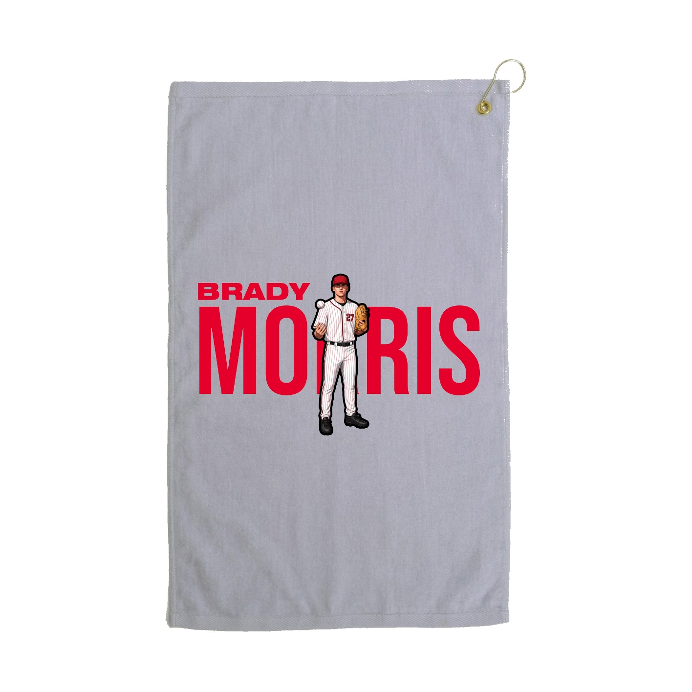 Golf Towel — Player Name in Grey
