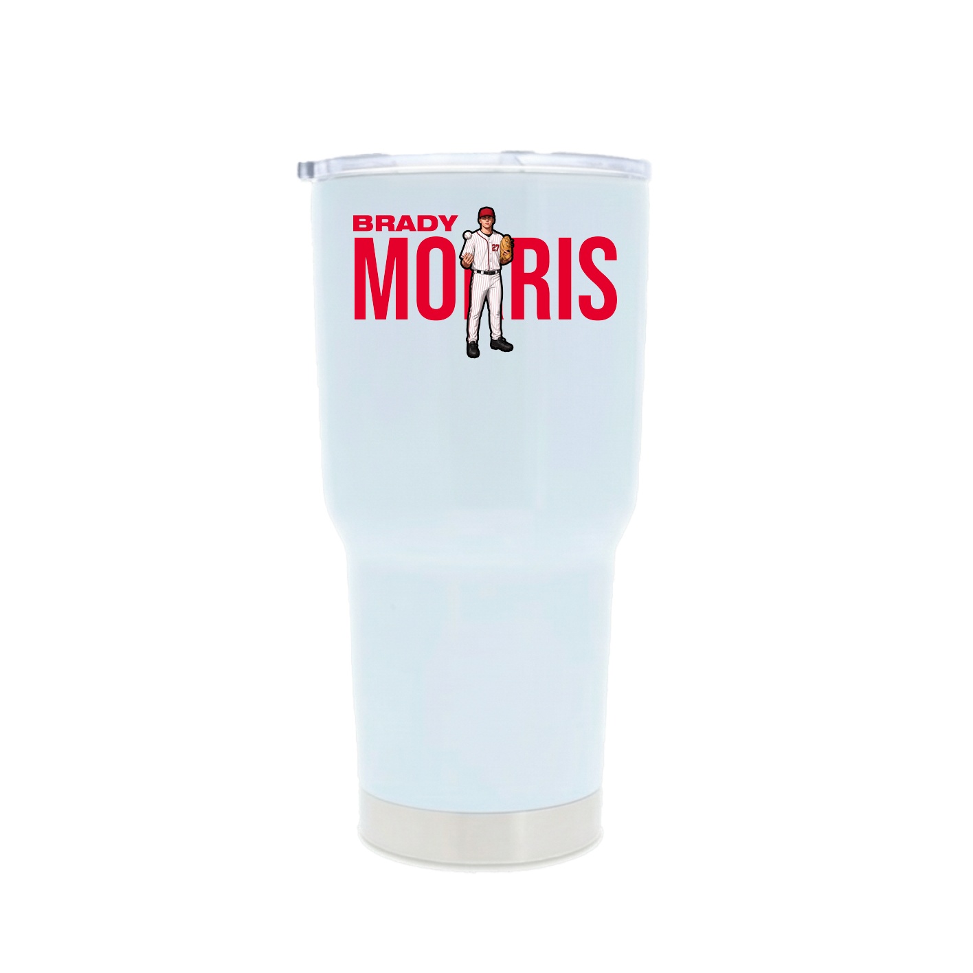 30oz Stainless Steel Tumbler — Player Name in White