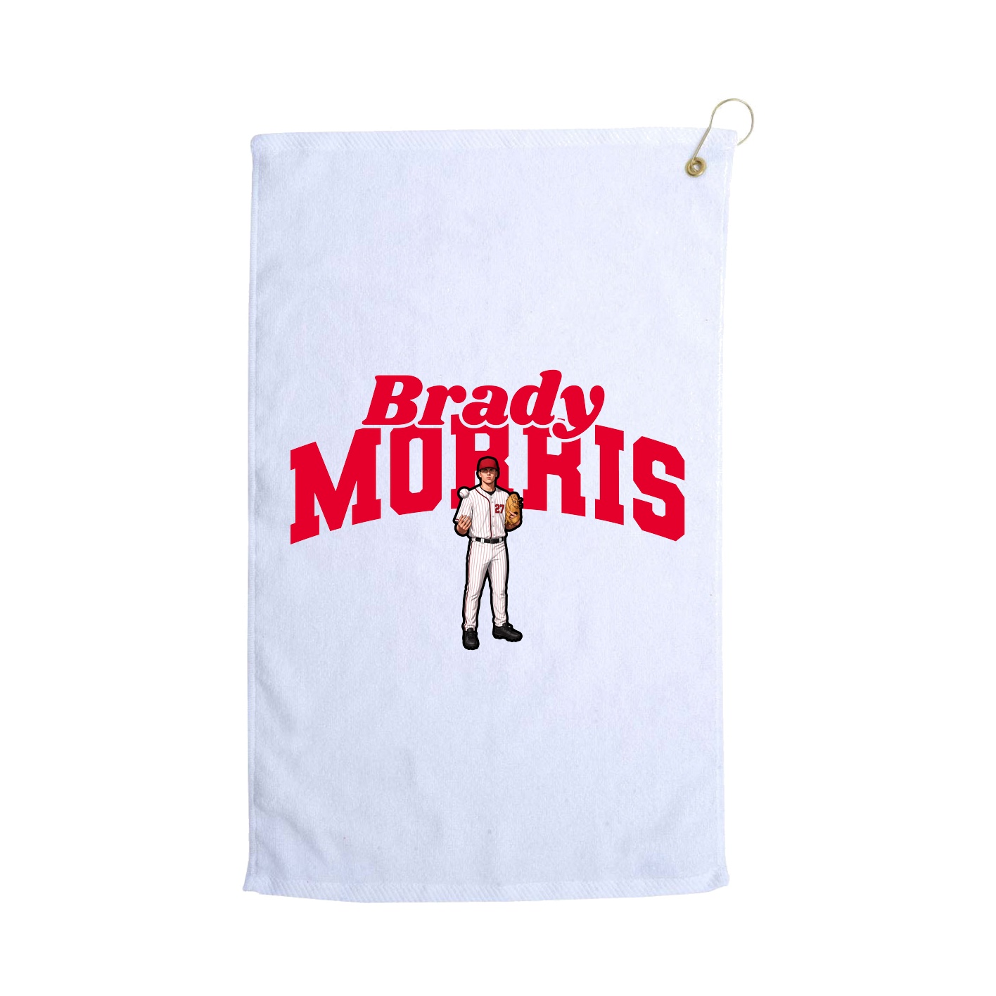 Golf Towel — Signature Arch in White