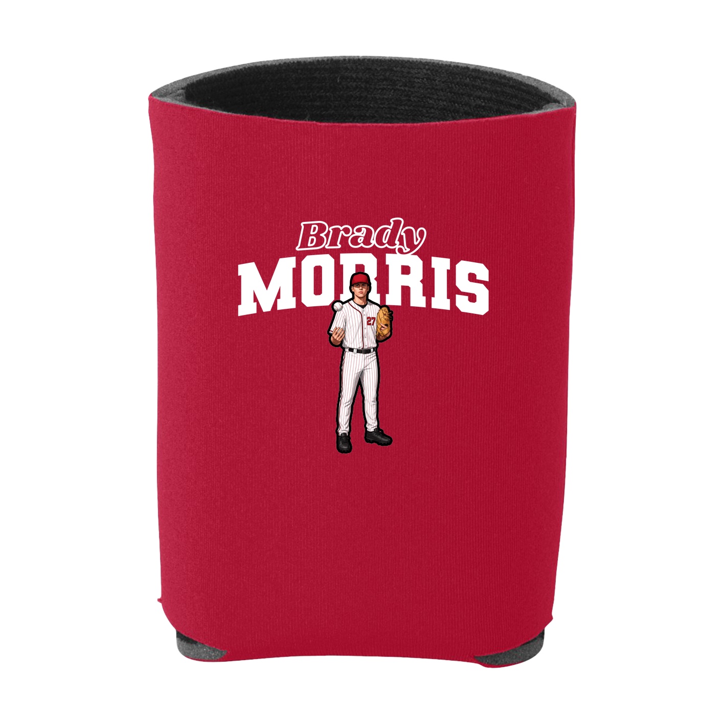 Can Holder — Name Arch in Red