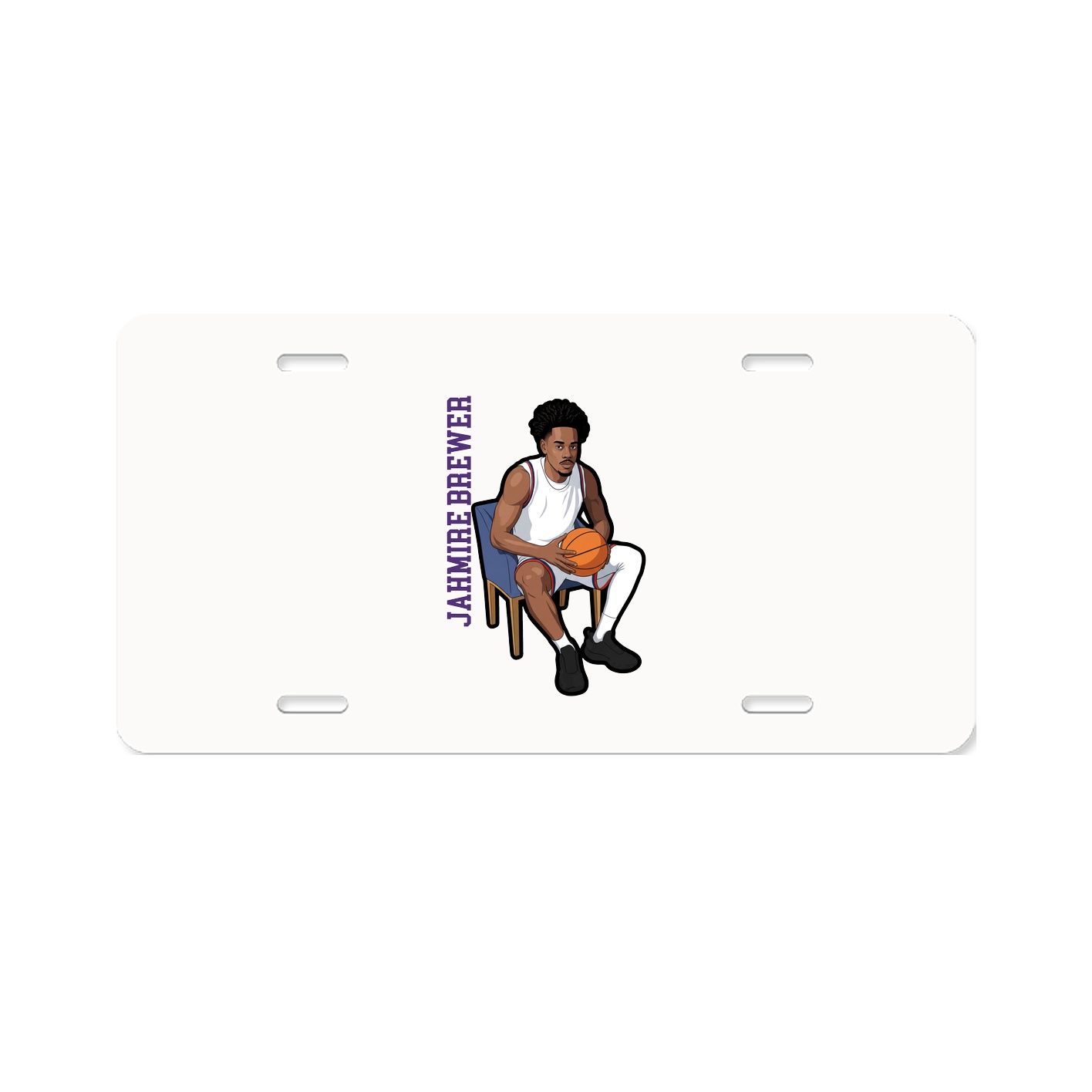 License Plate — Name Vertical in Classic