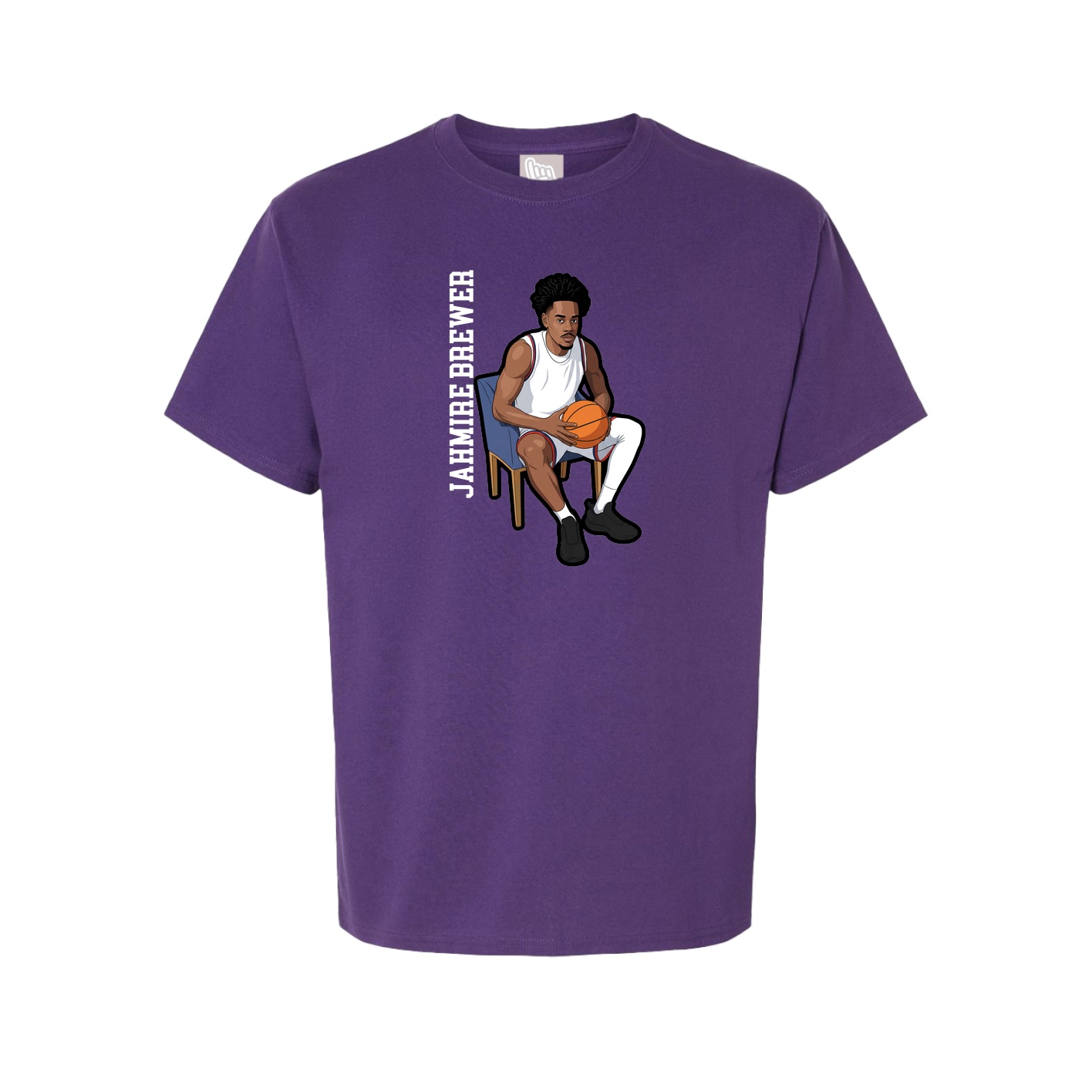 Tee — Name Vertical in Purple