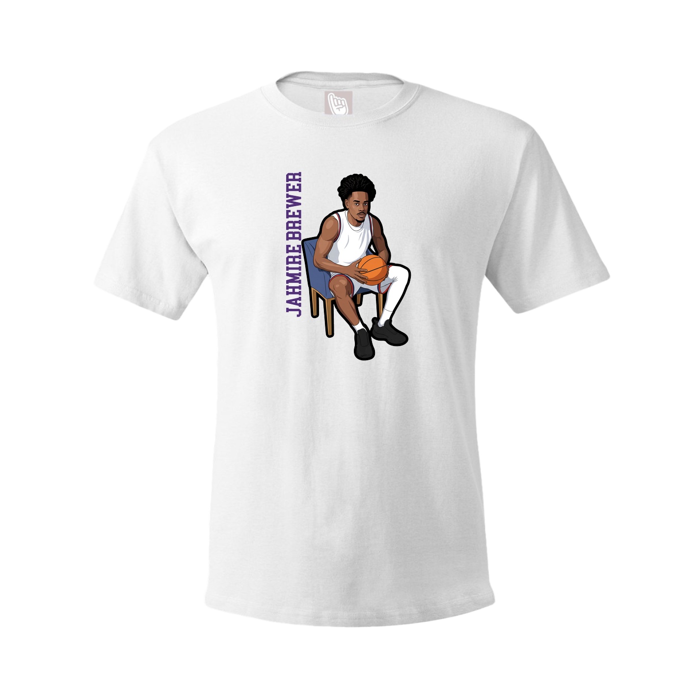 Tee — Name Vertical in White