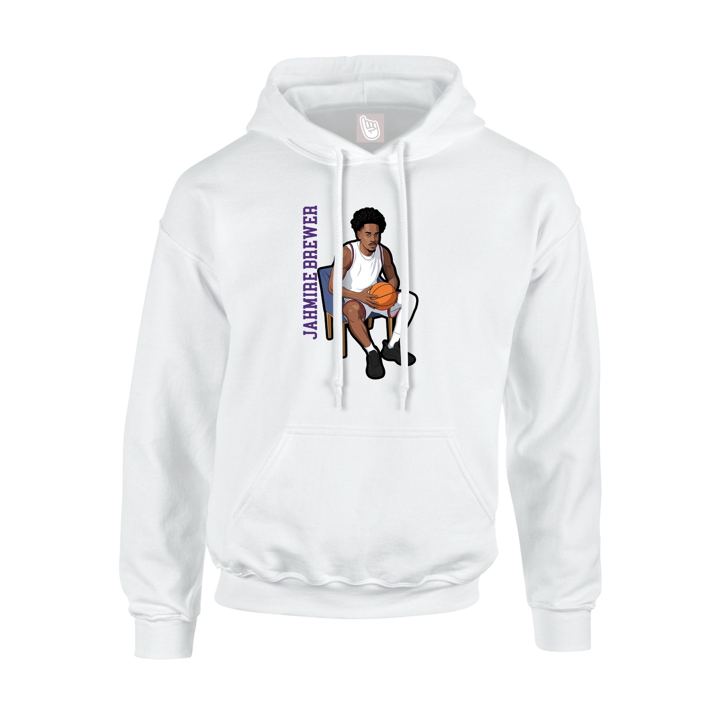 Hoodie — Name Vertical in White