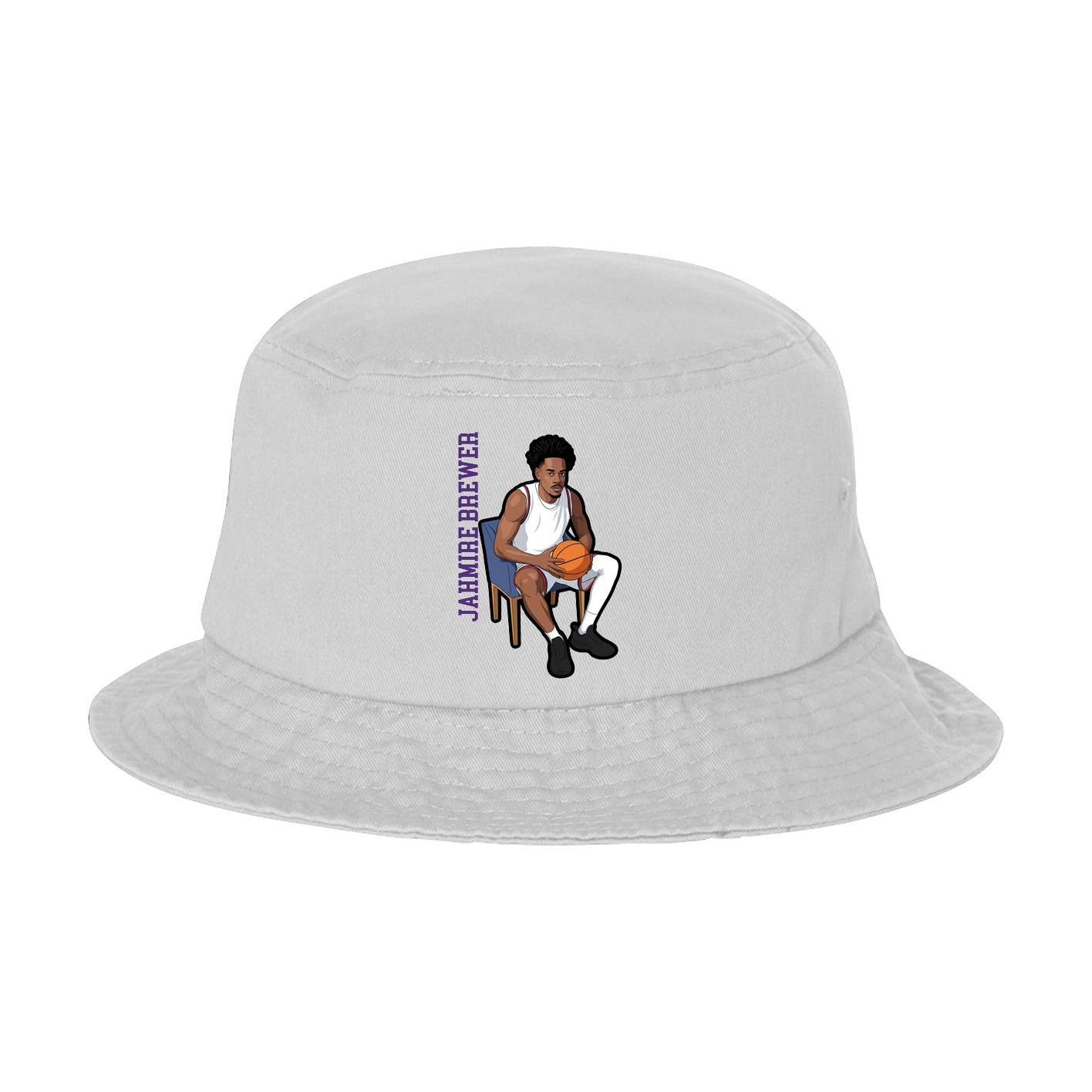 Bucket Cap — Name Vertical in White