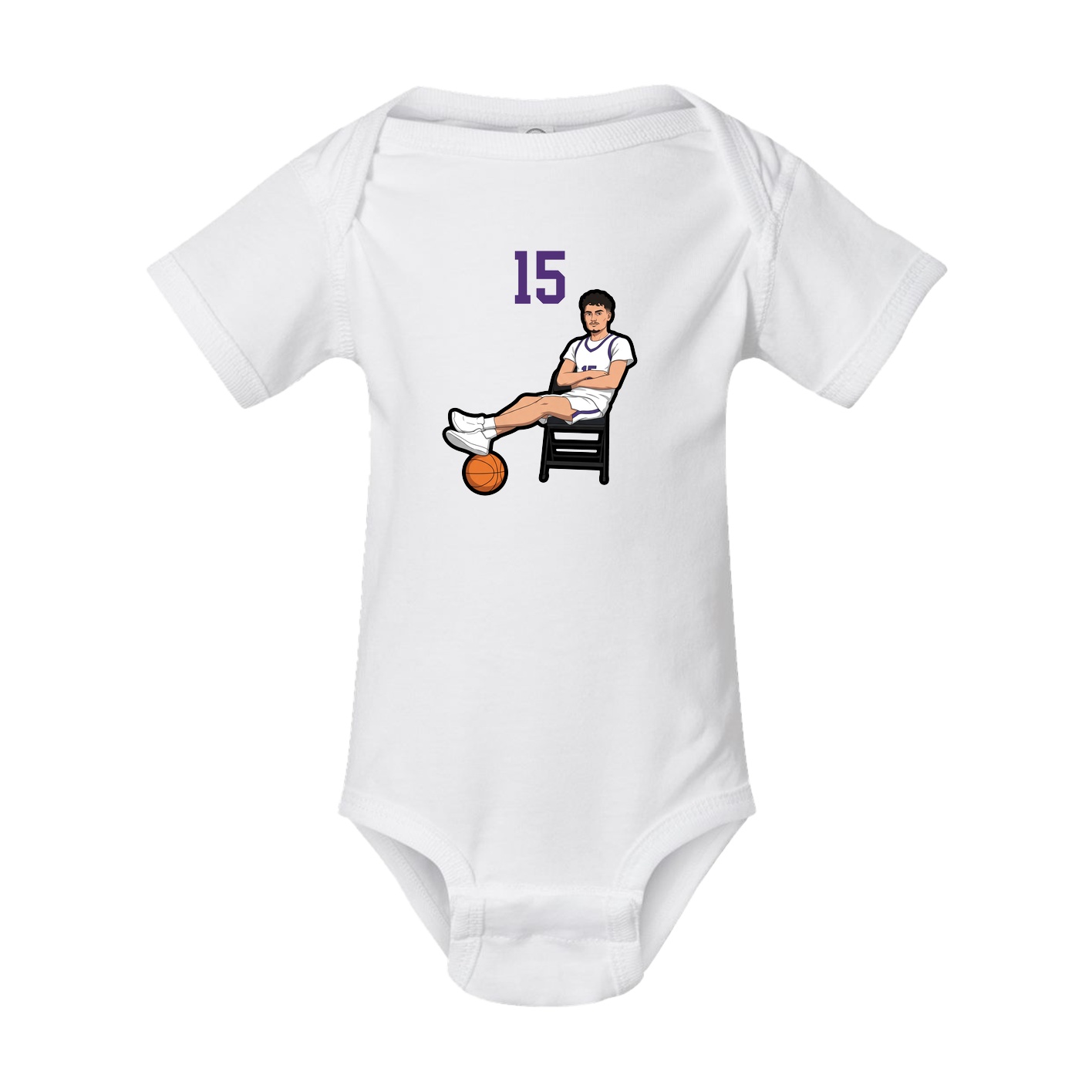 Baby Onesie — Number Top in White