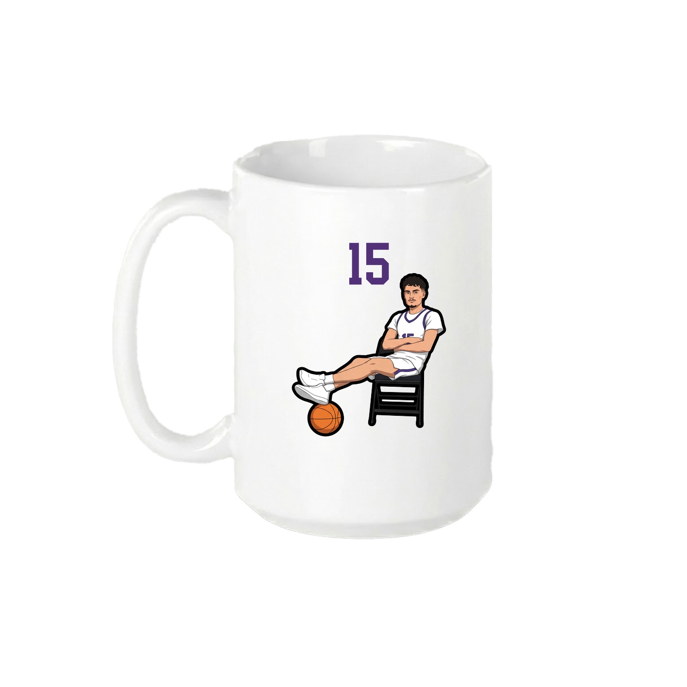 15oz Coffee Mug — Number Top in White