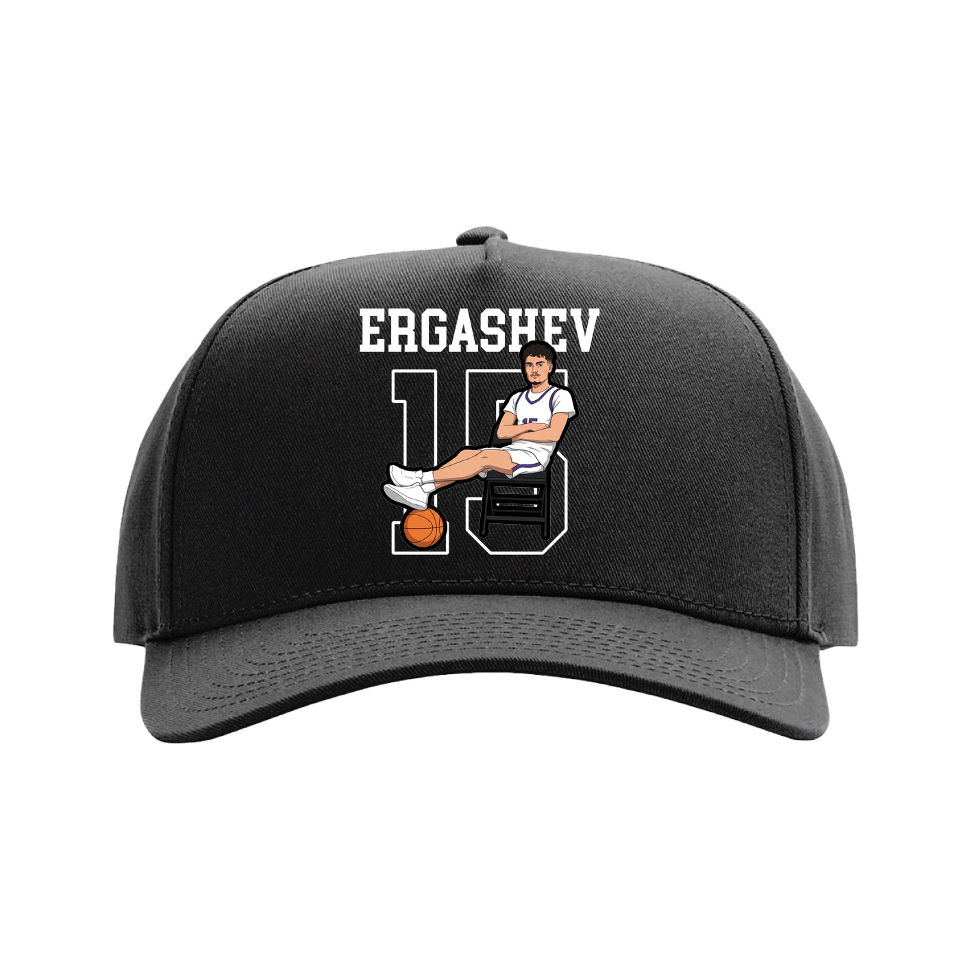 Full Fabric Five-Panel Champ Cap — Shirsey in Black