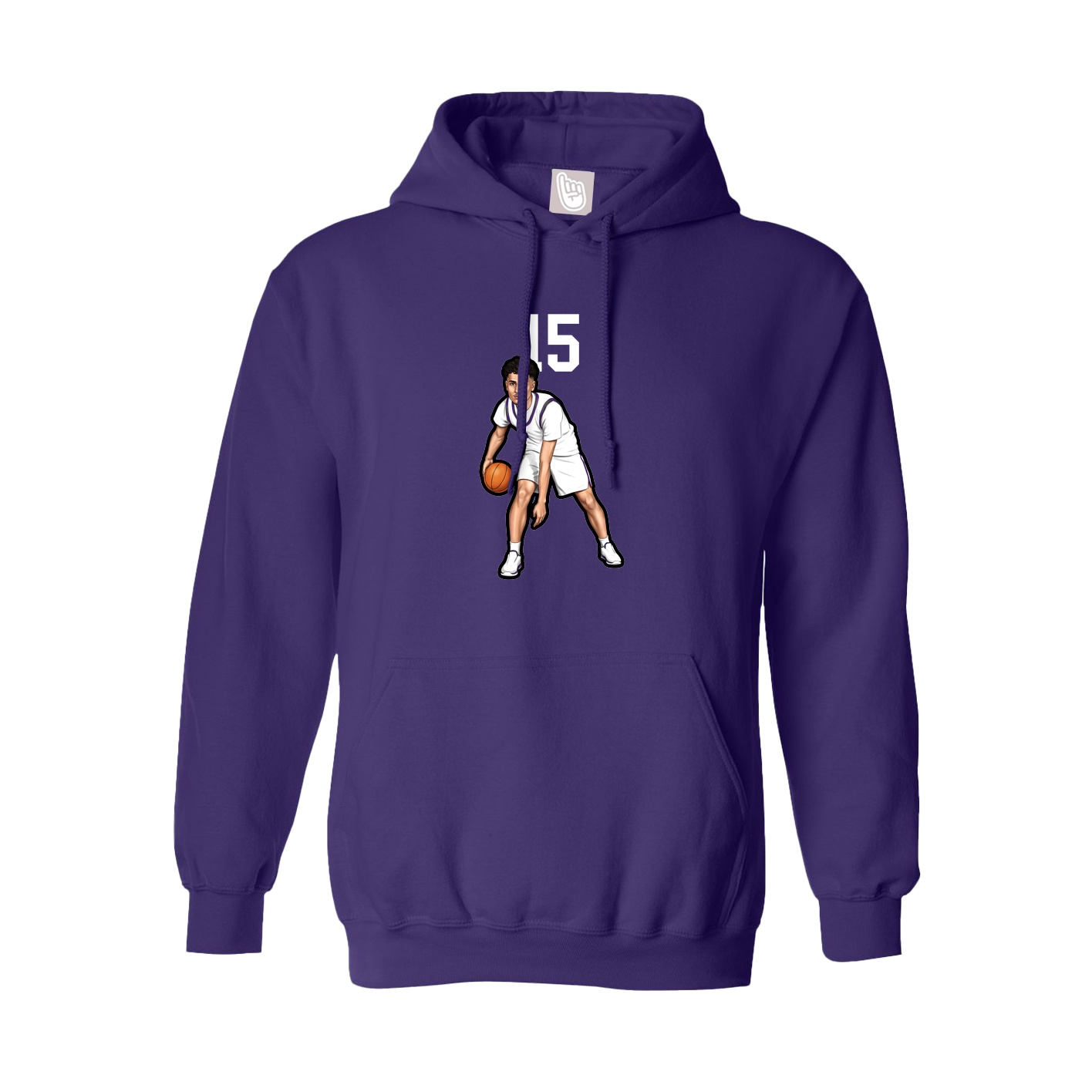 Youth Hoodie — Number Top in Purple