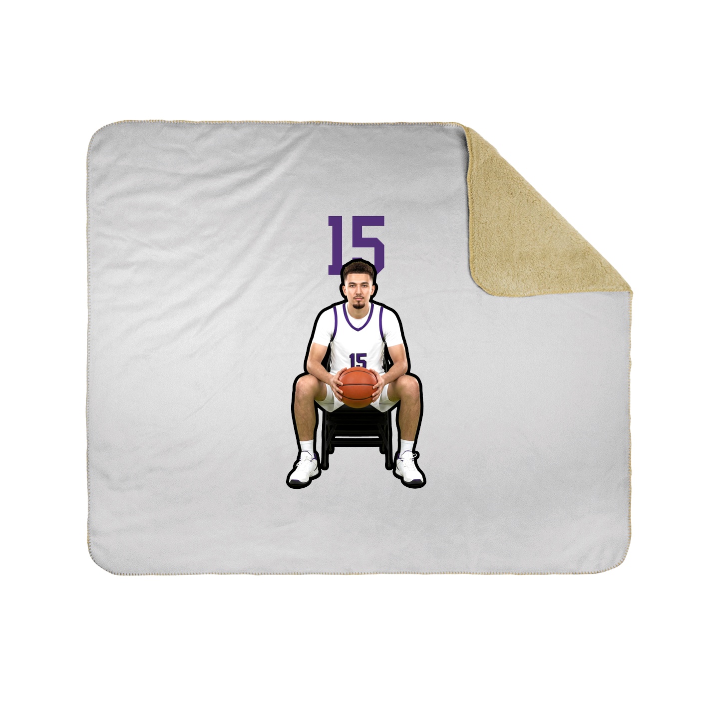 Throw Blanket — Number Top in White