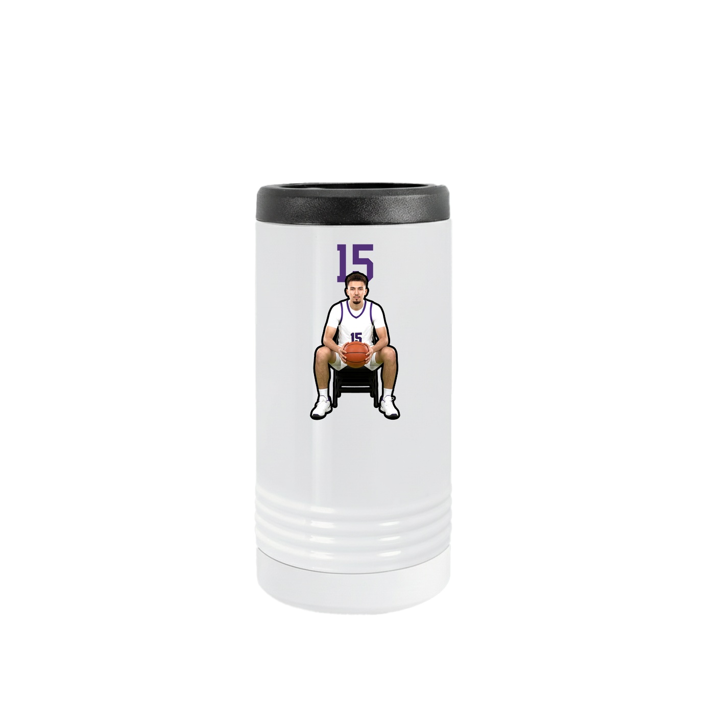 Slim Beverage Holder — Number Top in White