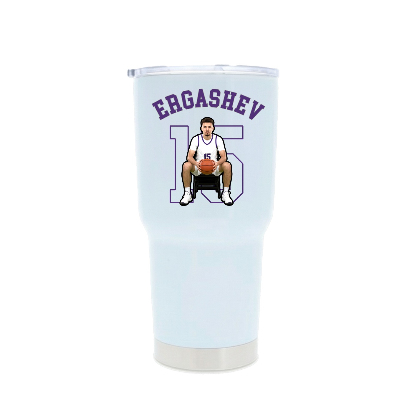 30oz Stainless Steel Tumbler — Shirsey Arch in White