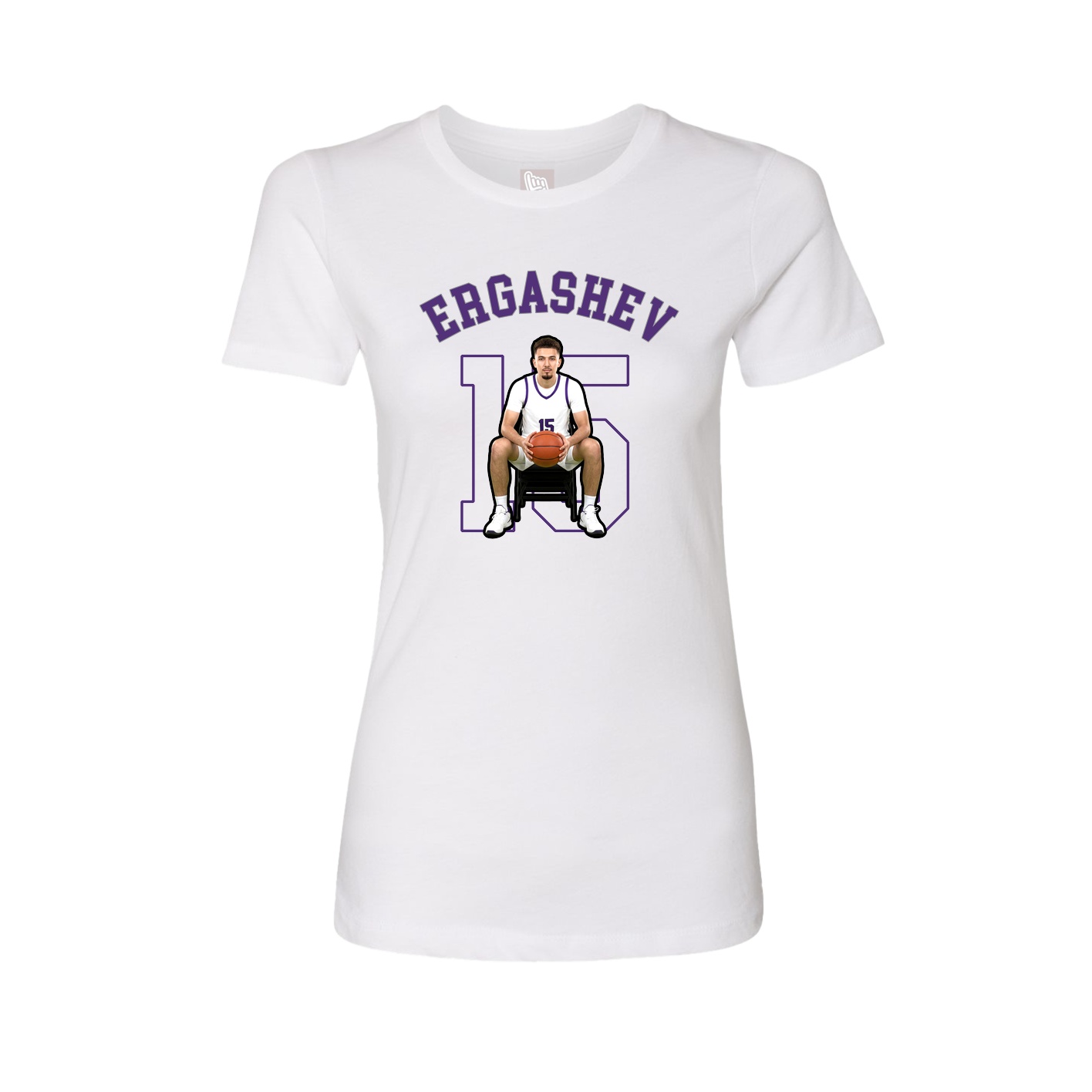 Fitted Women's Tee — Shirsey Arch in White