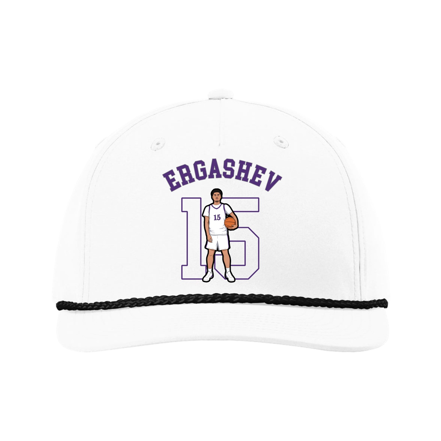 Five-Panel Classic Rope Cap — Shirsey Arch in White