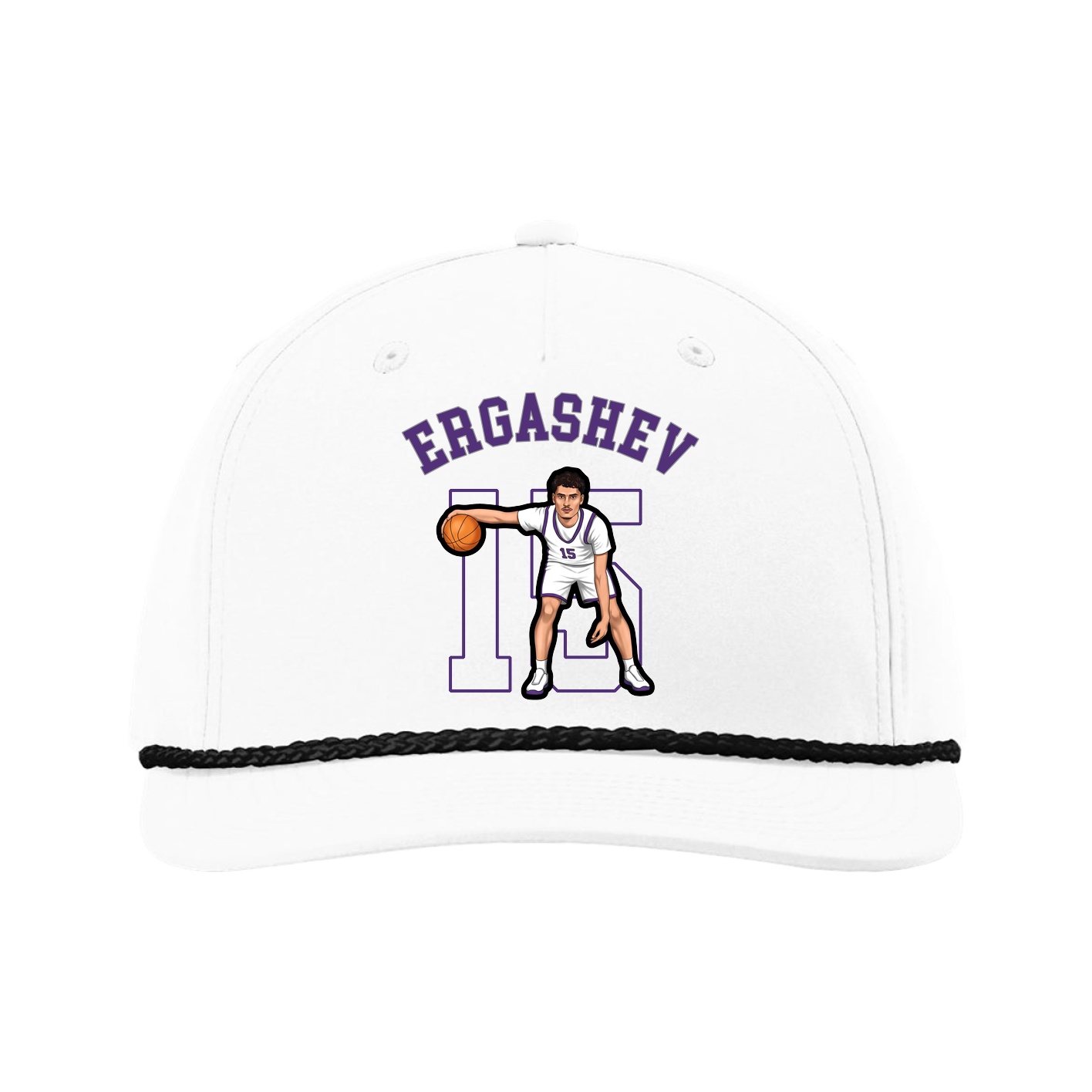 Five-Panel Classic Rope Cap — Shirsey Arch in White