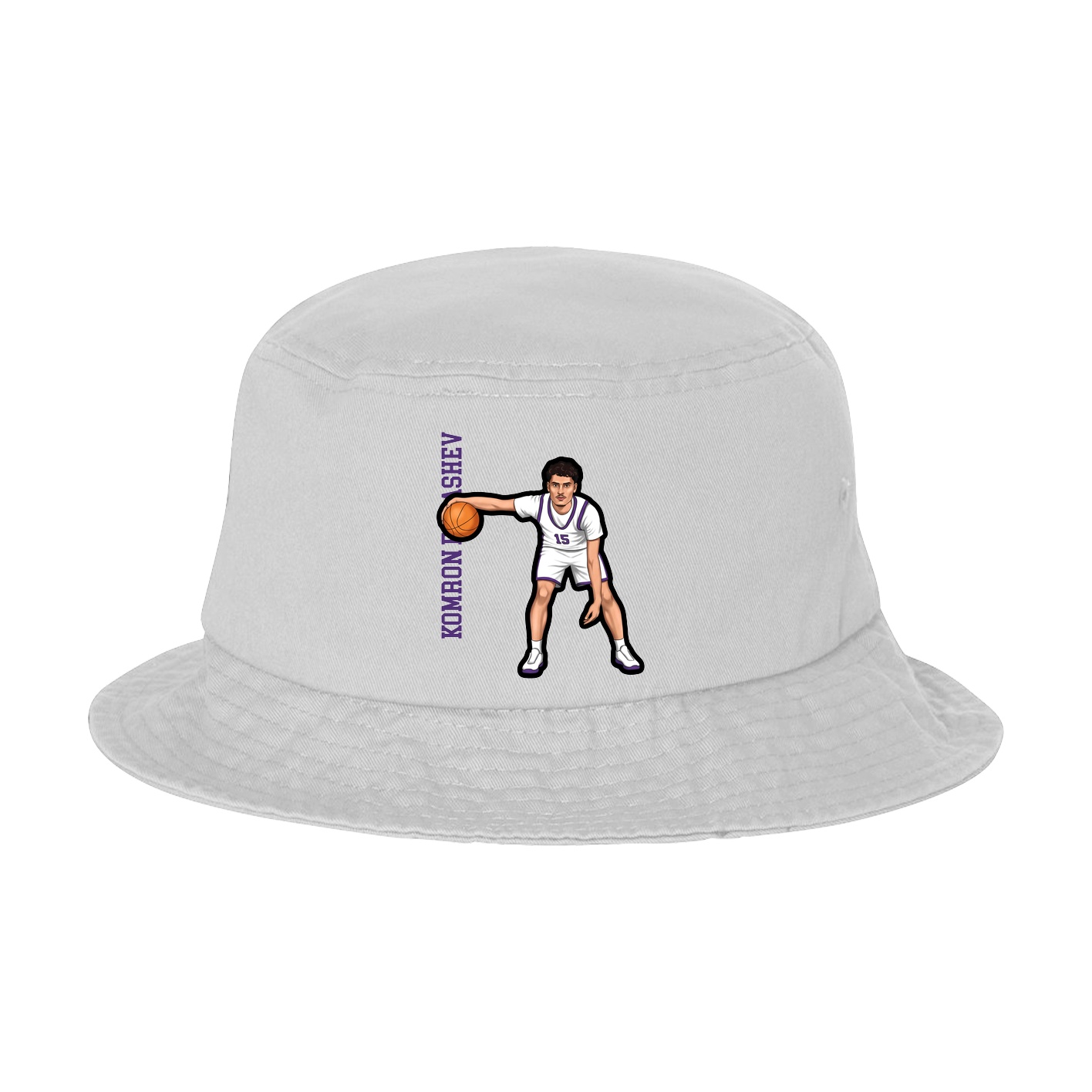 Bucket Cap — Name Vertical in White
