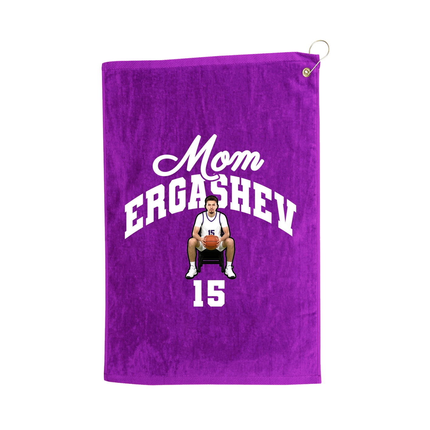 Golf Towel — Mothers Day Arch in Purple