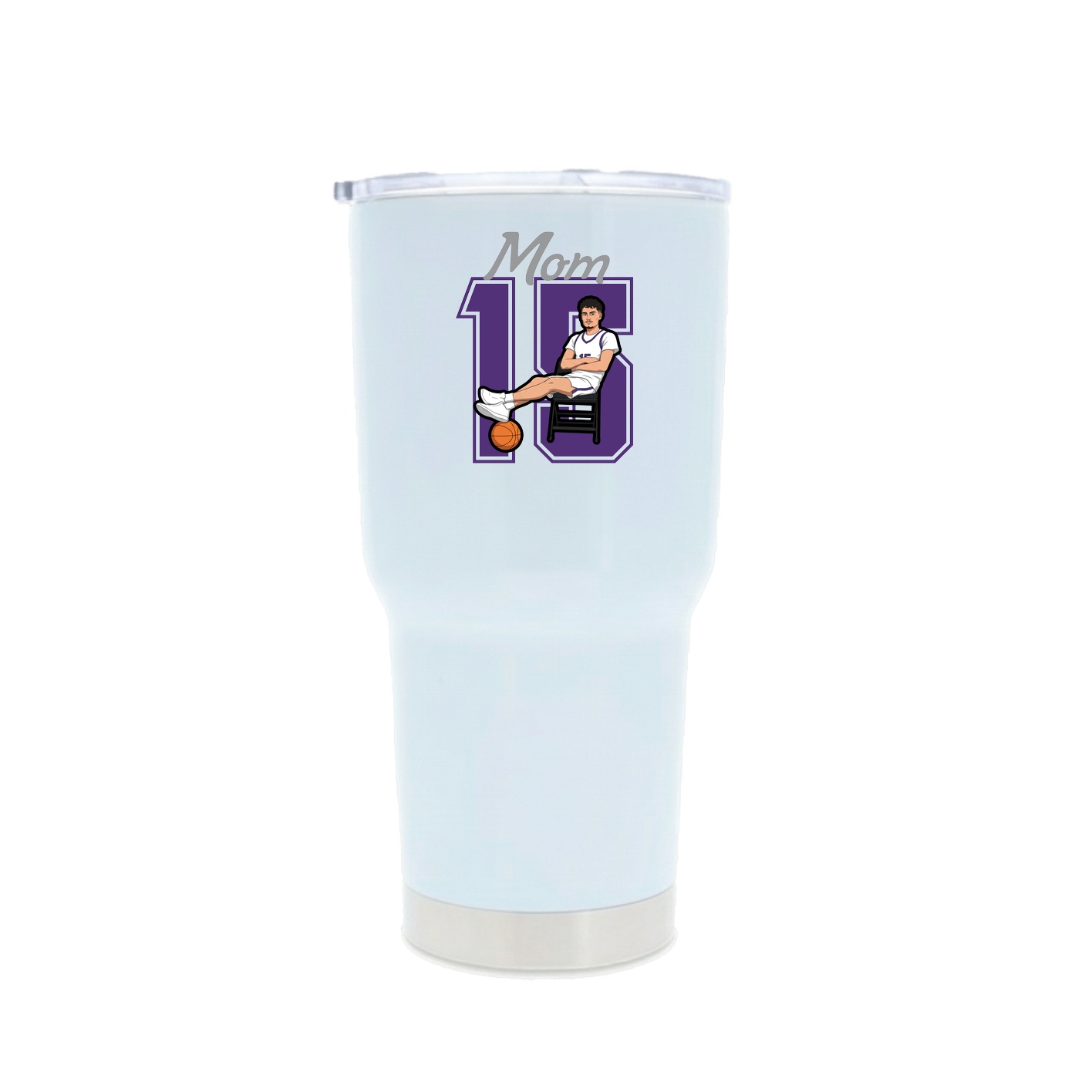 30oz Stainless Steel Tumbler — Mothers Day Shirsey in White