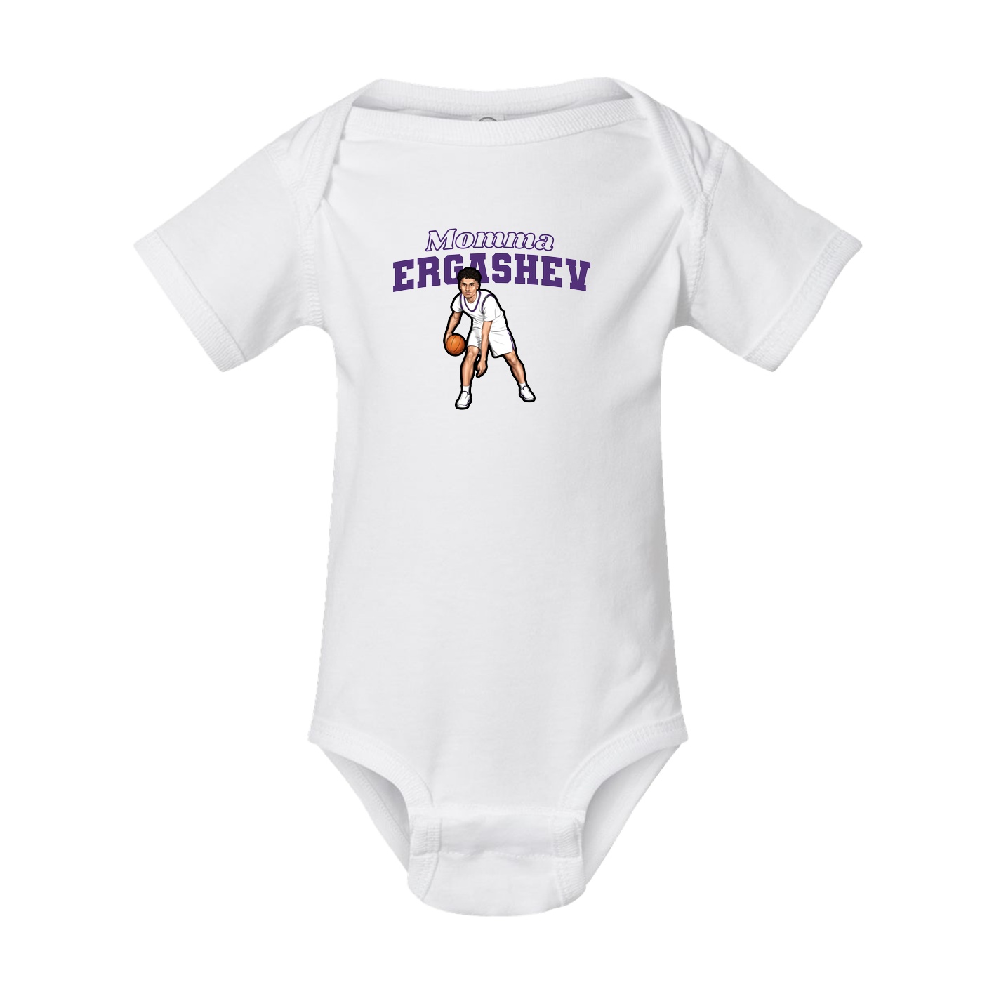 Baby Onesie — Mothers Day Block in White