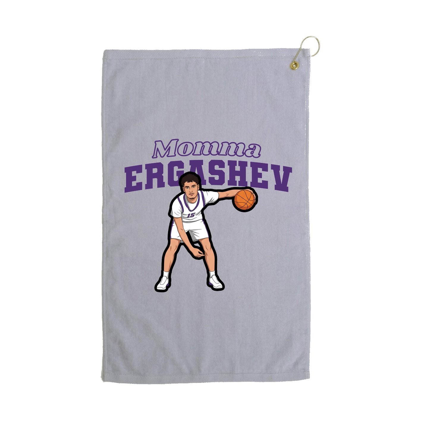 Golf Towel — Mothers Day Block in Grey