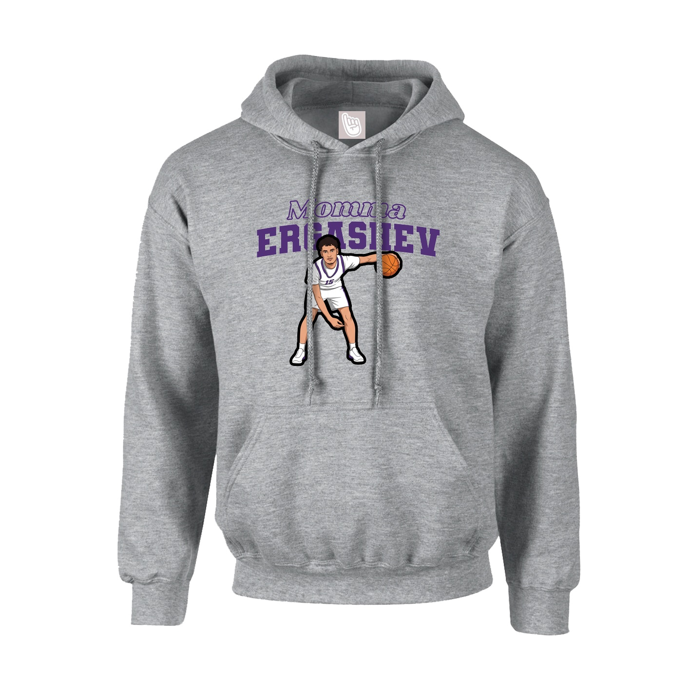 Youth Hoodie — Mothers Day Block in Grey