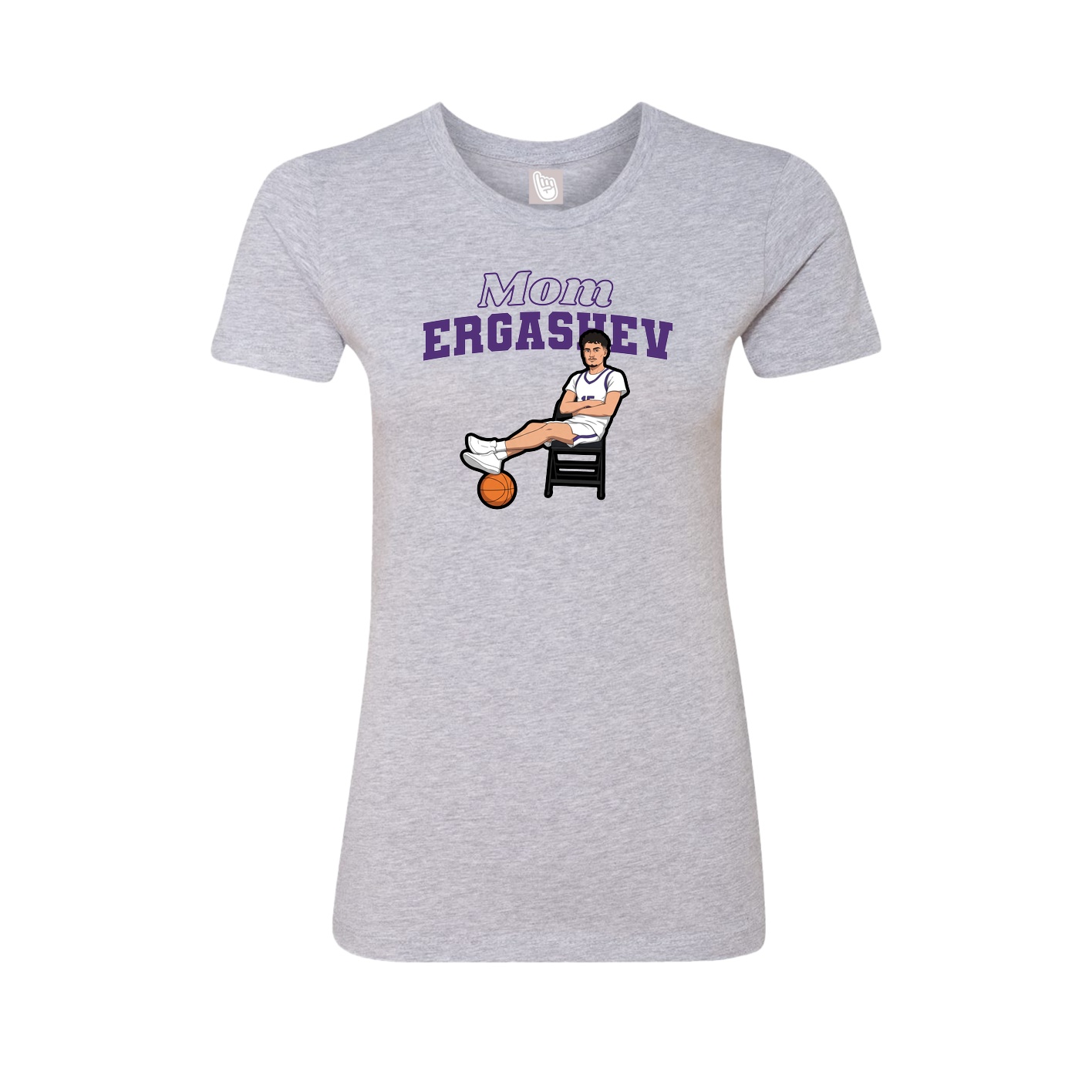 Womens Tee — Mothers Day Block in Grey