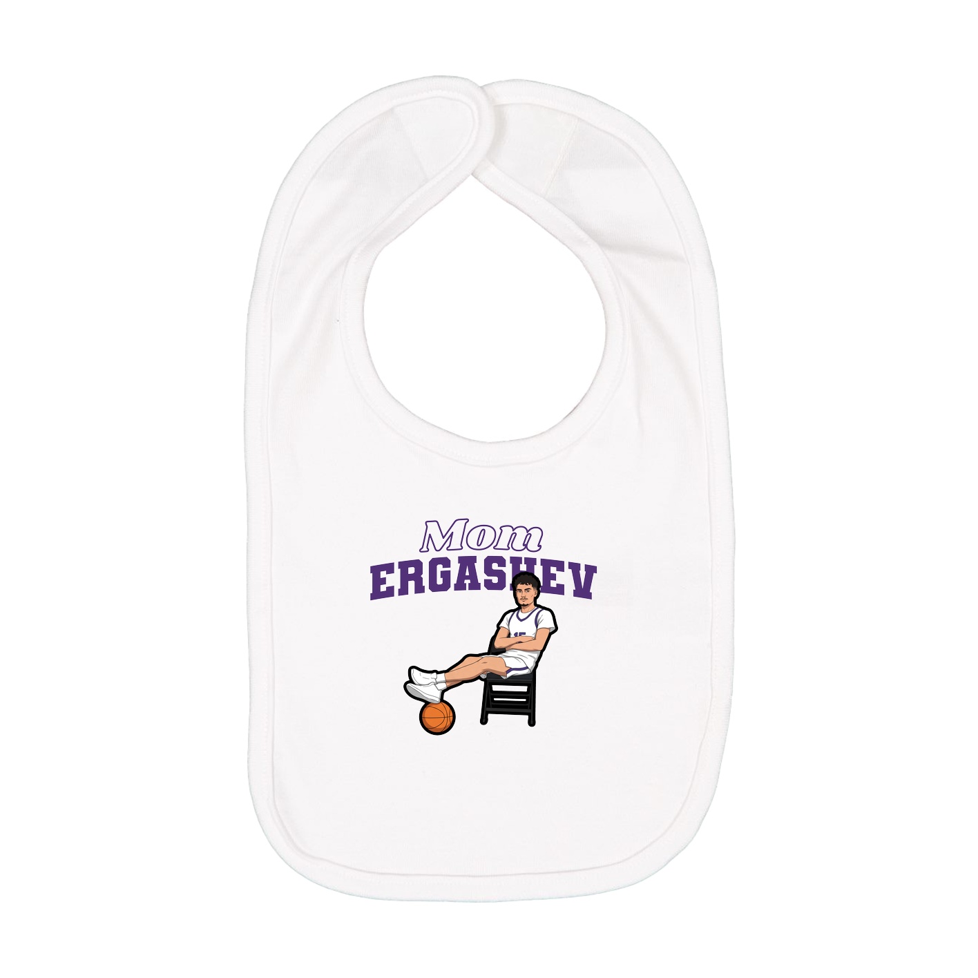 Infant Bib — Mothers Day Block in White