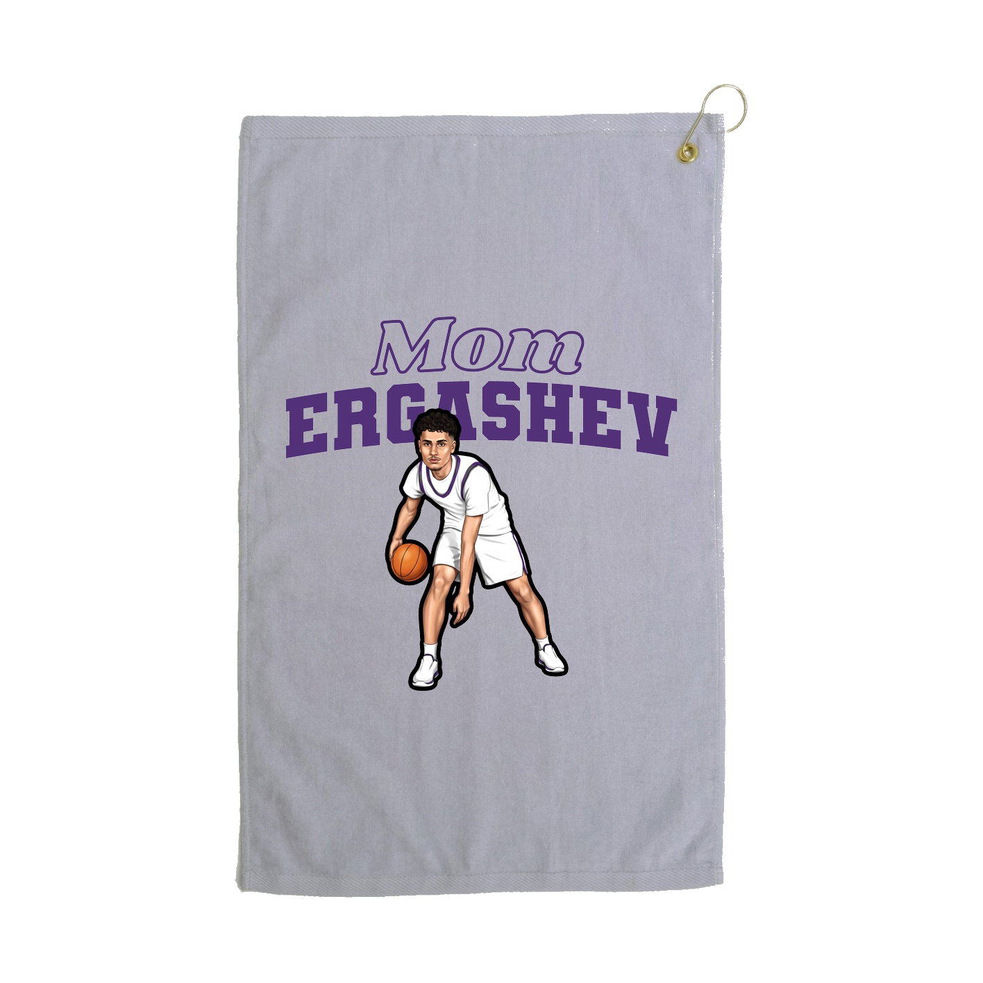 Golf Towel — Mothers Day Block in Grey
