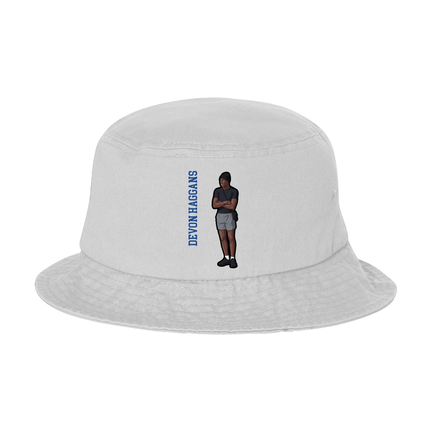 Bucket Cap — Name Vertical in White