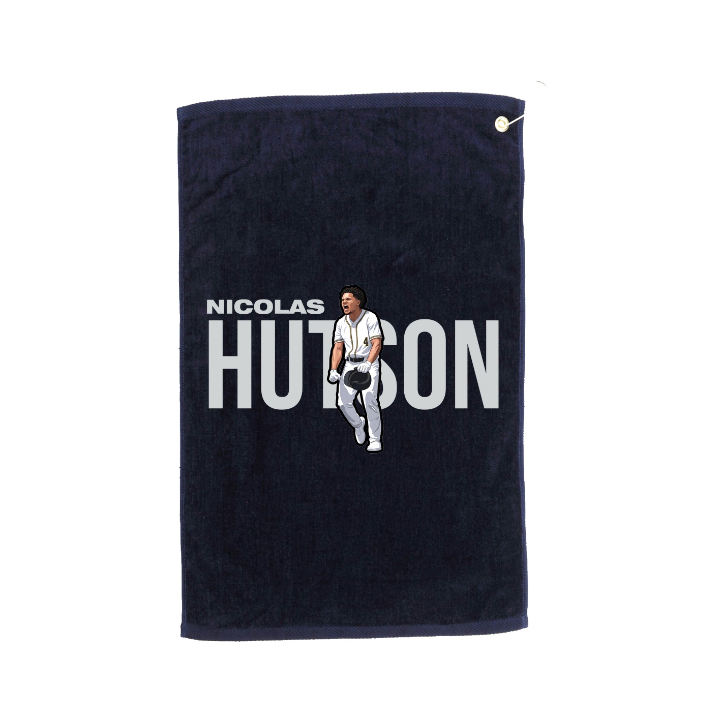 Golf Towel — Player Name in Navy